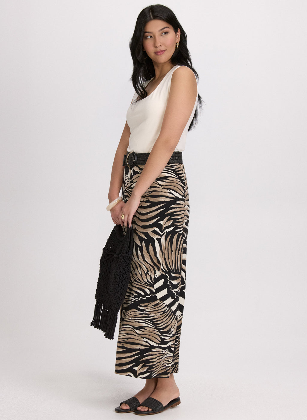 Abstract Maxi Skirt
