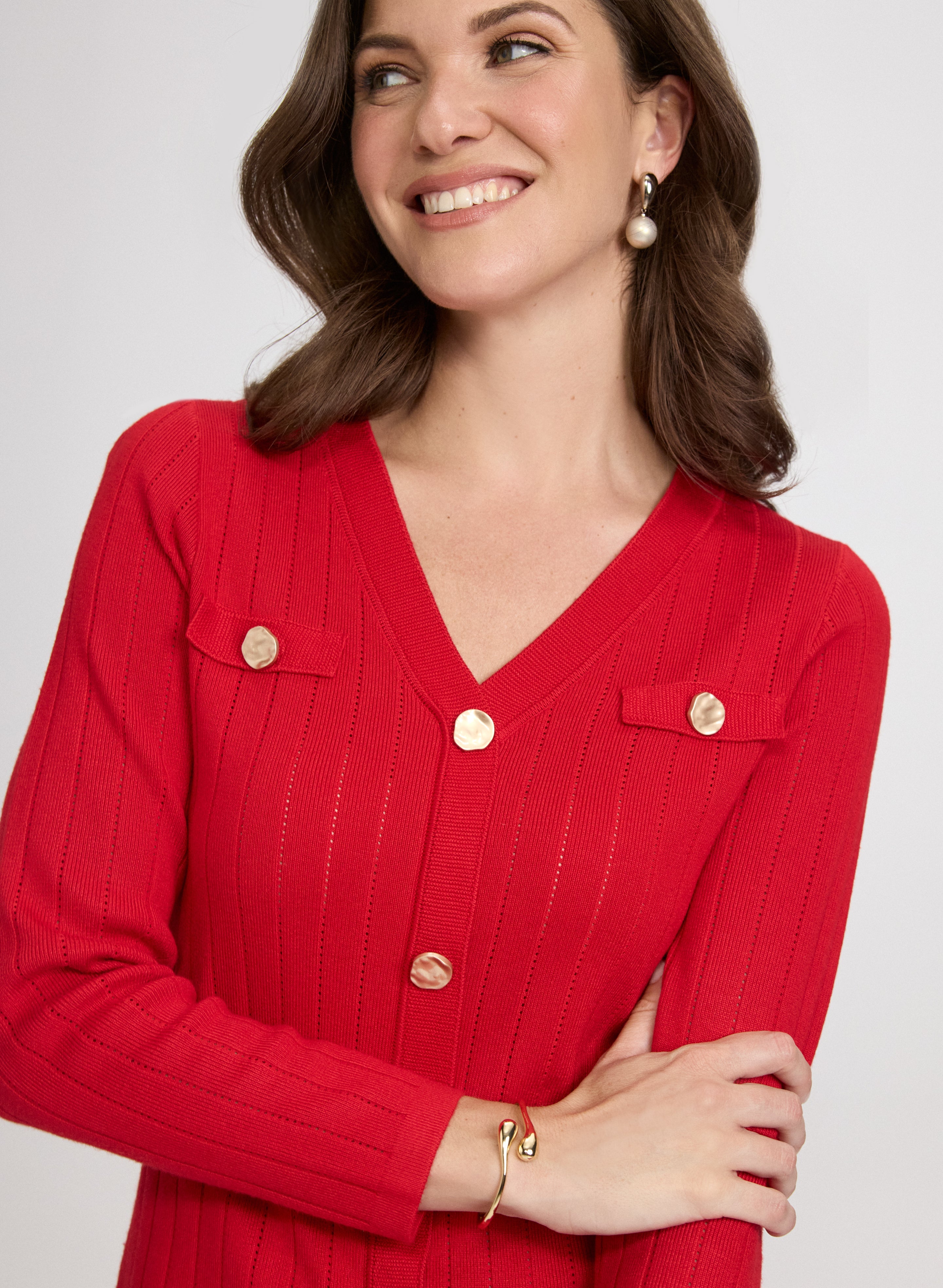 Button-Down Sweater Dress