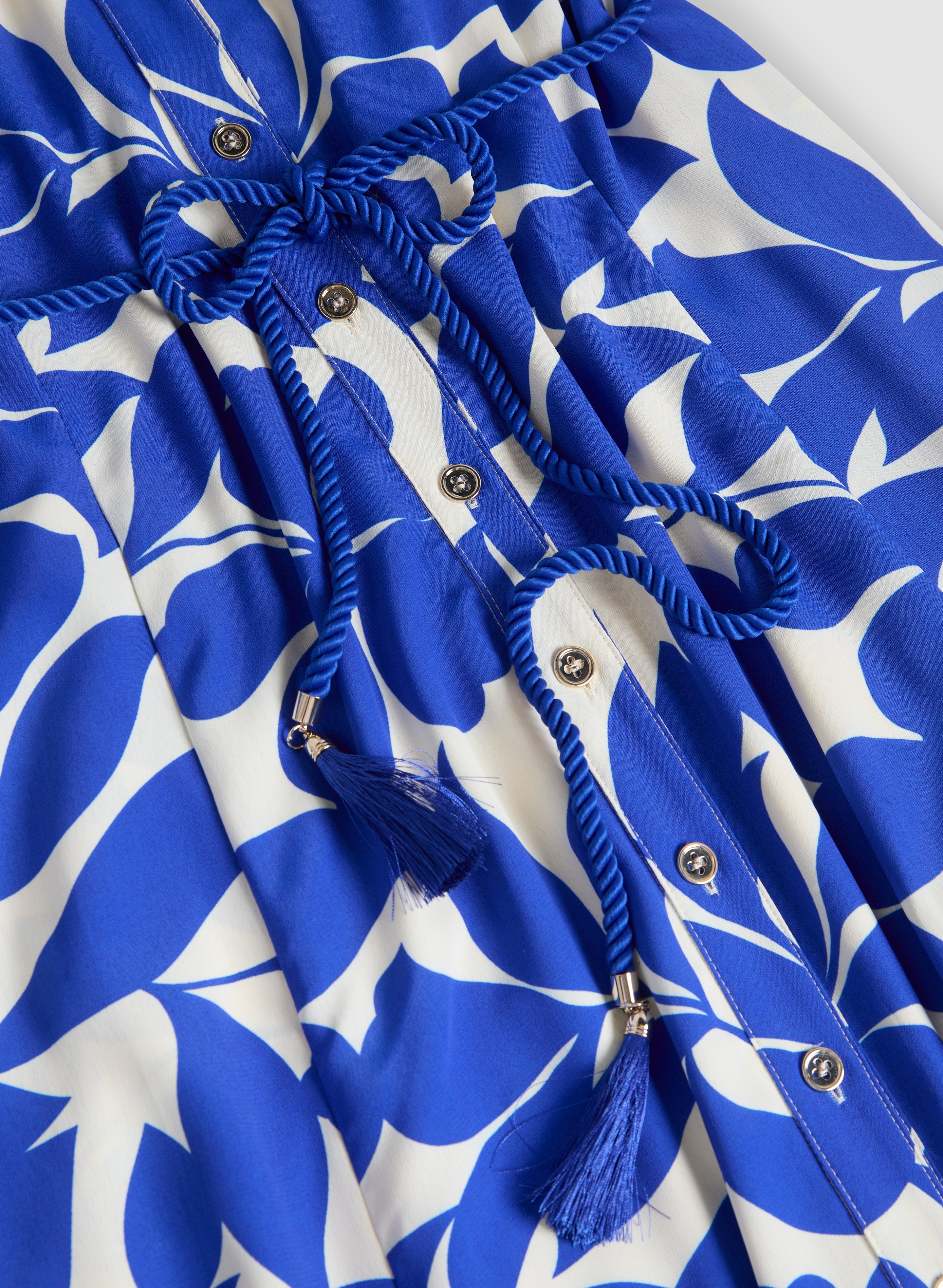 Button-Down Floral Midi Dress