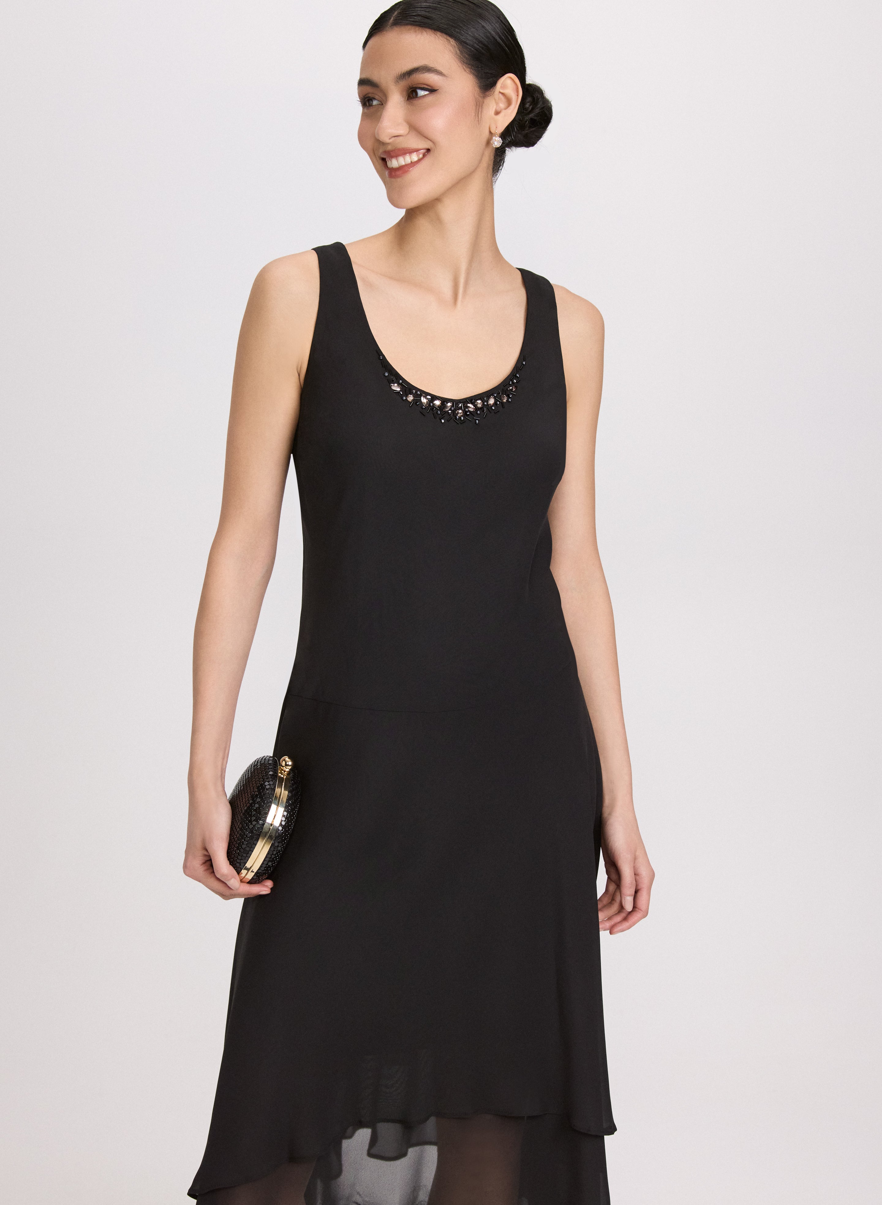 Chiffon Sequin Dress & Jacket Set