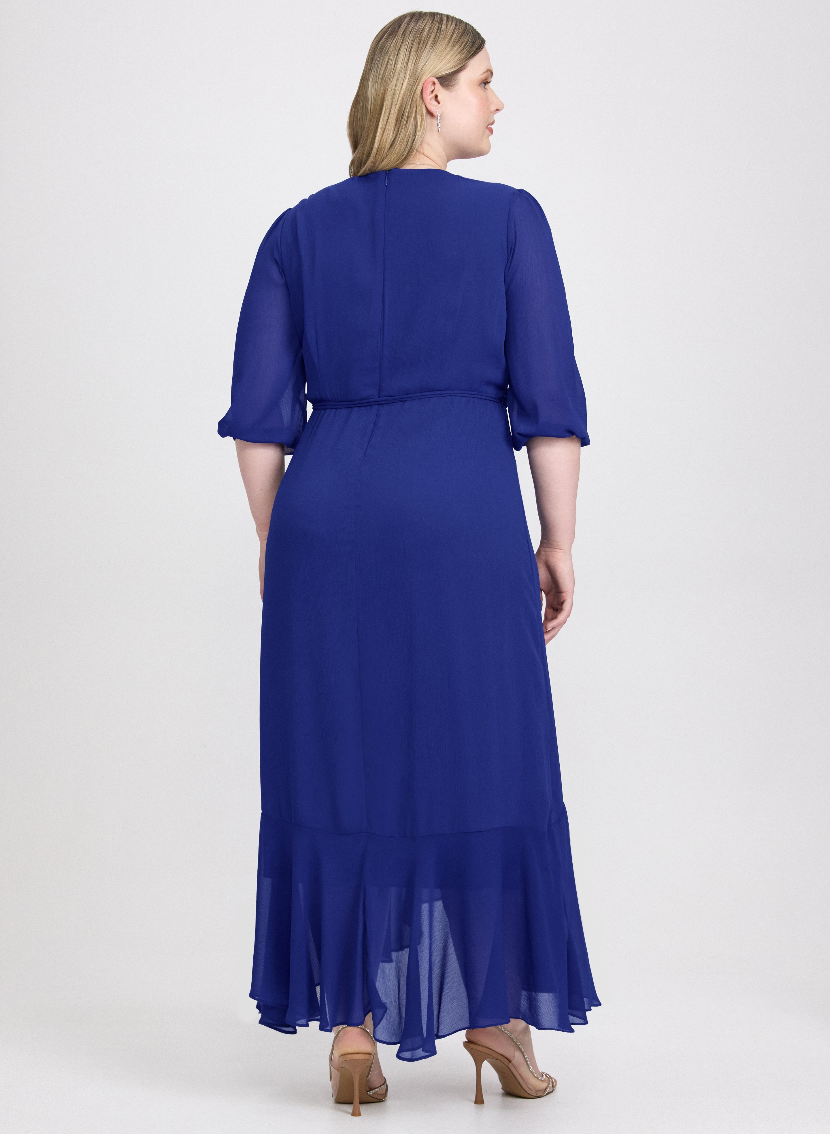 Crossover Chiffon Dress