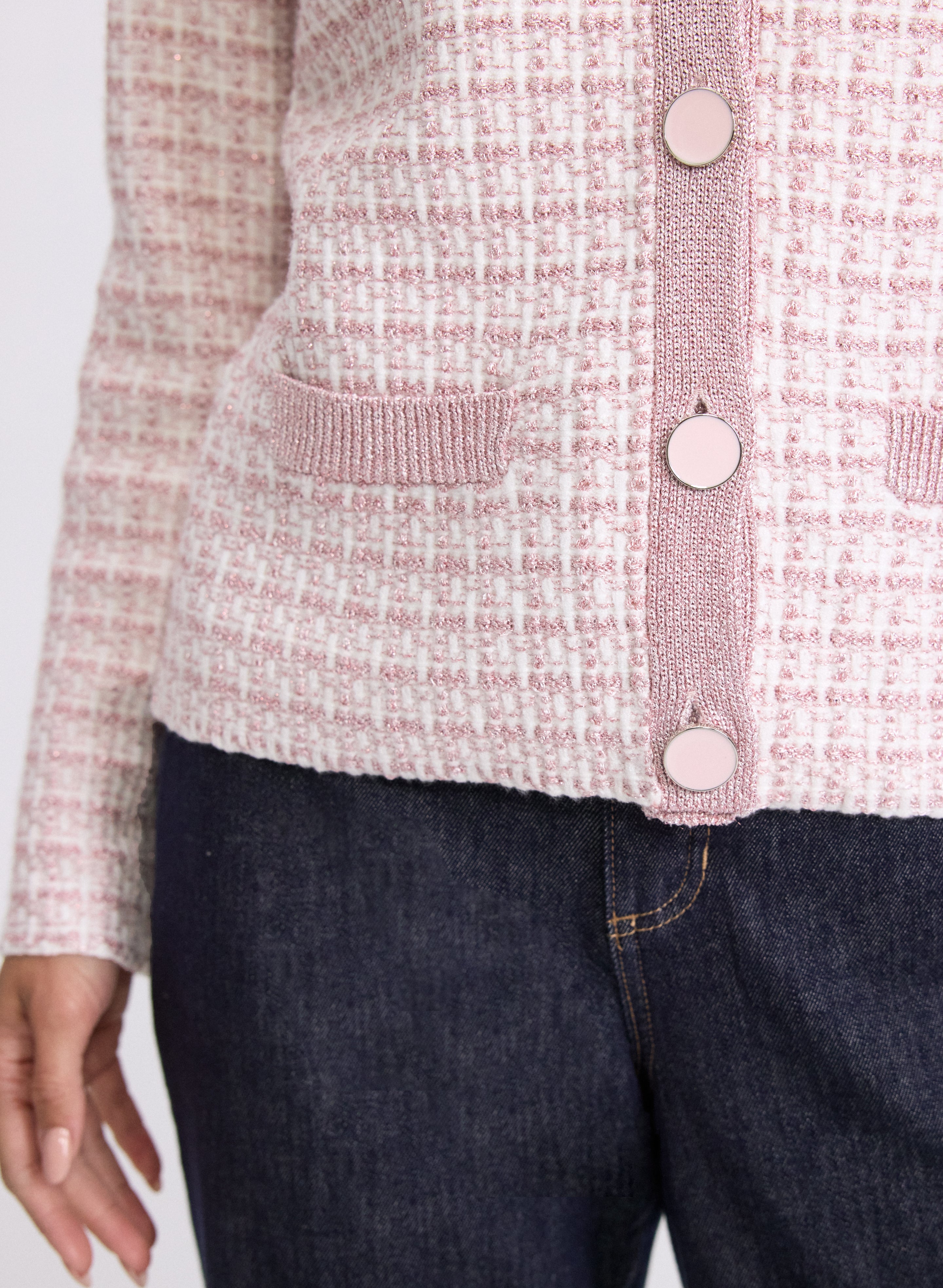 Bouclé Button Cardigan