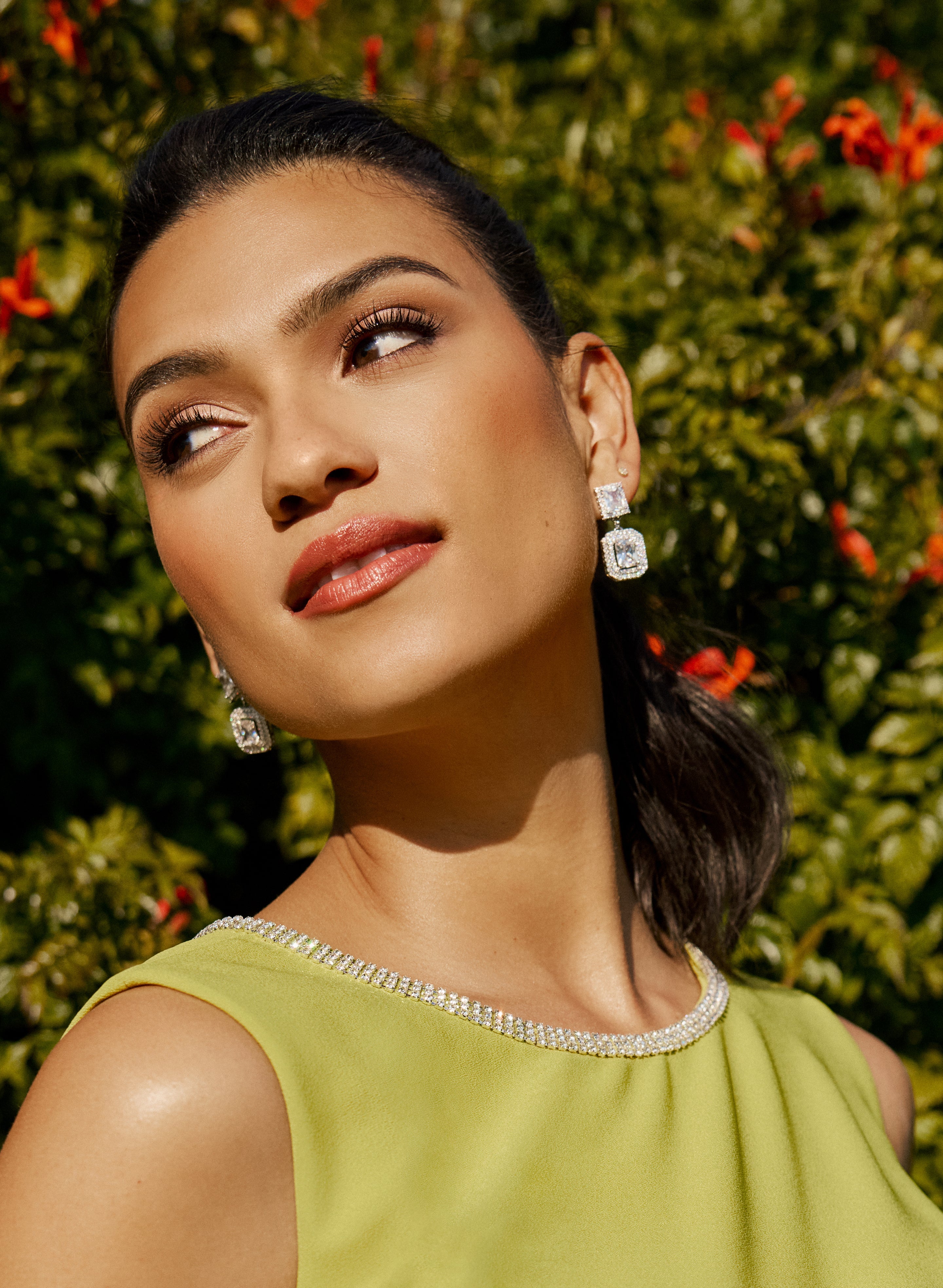 Cubic Zirconia Dangle Earrings