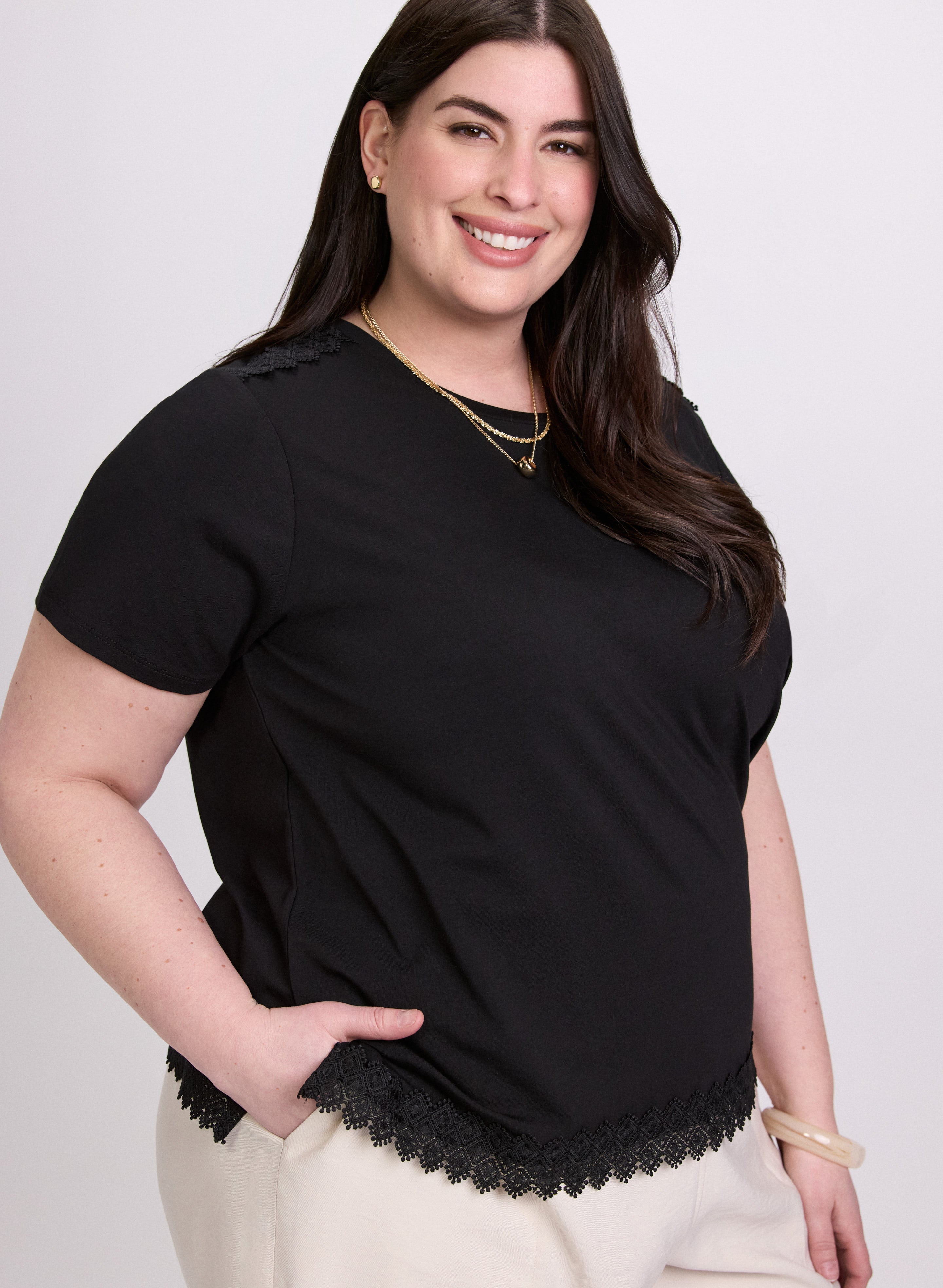 Crochet Trim T-Shirt