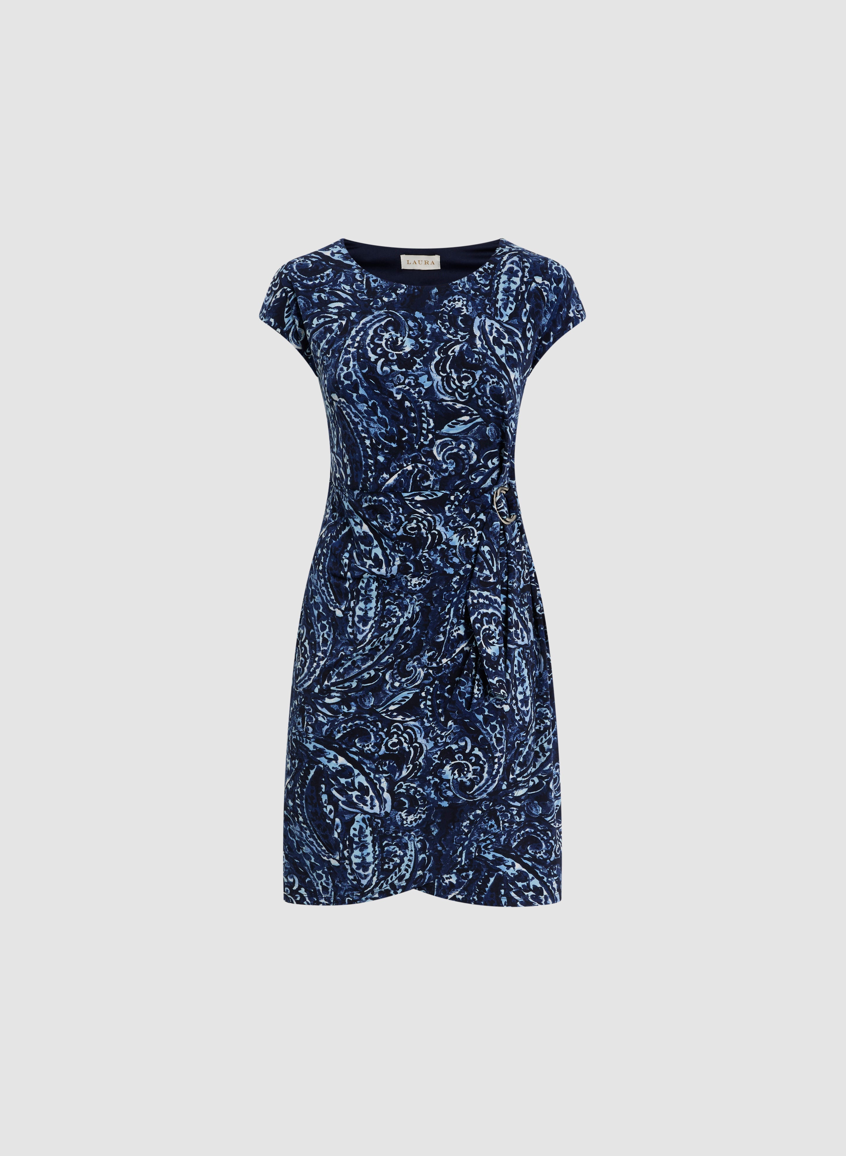 Cap Sleeve Paisley Dress