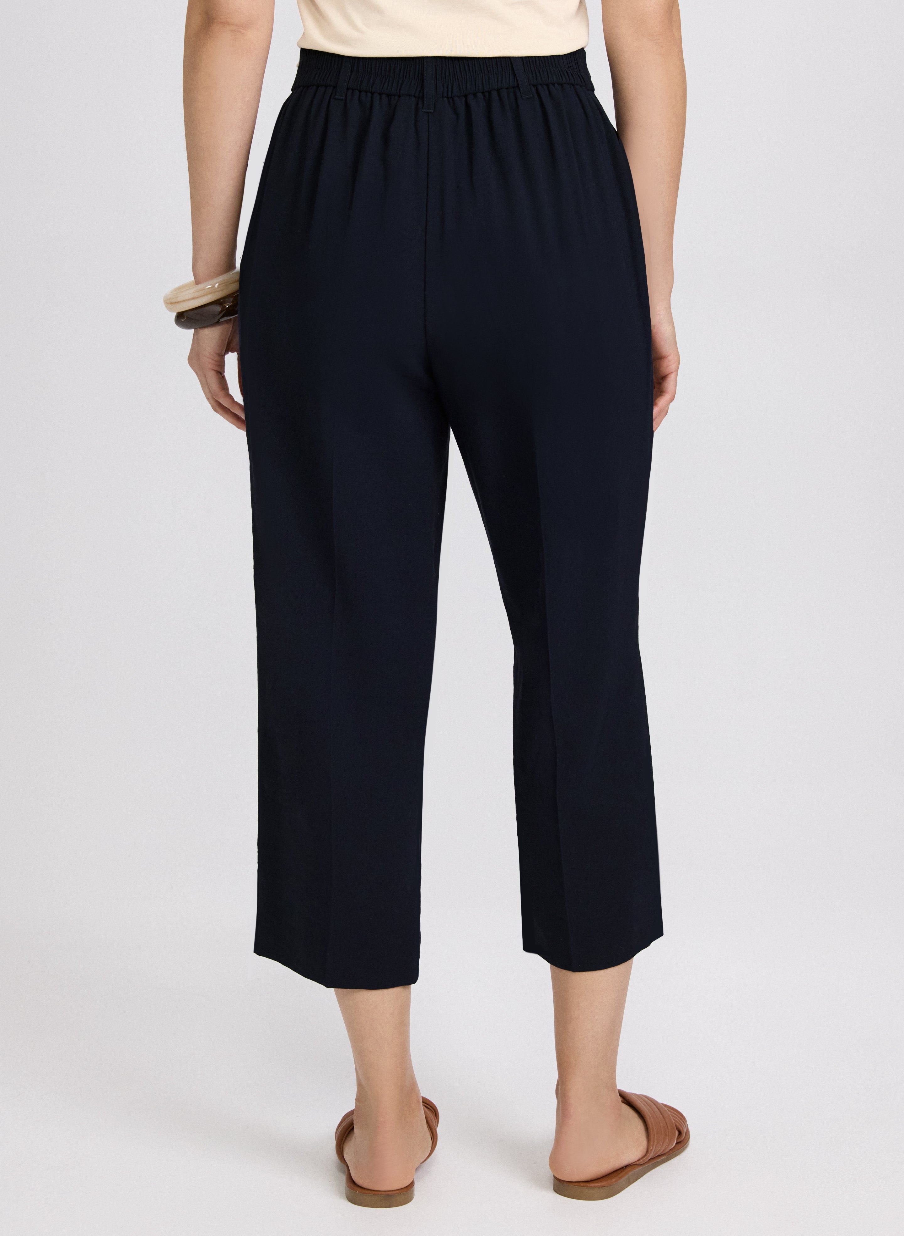 Button Detail Capris