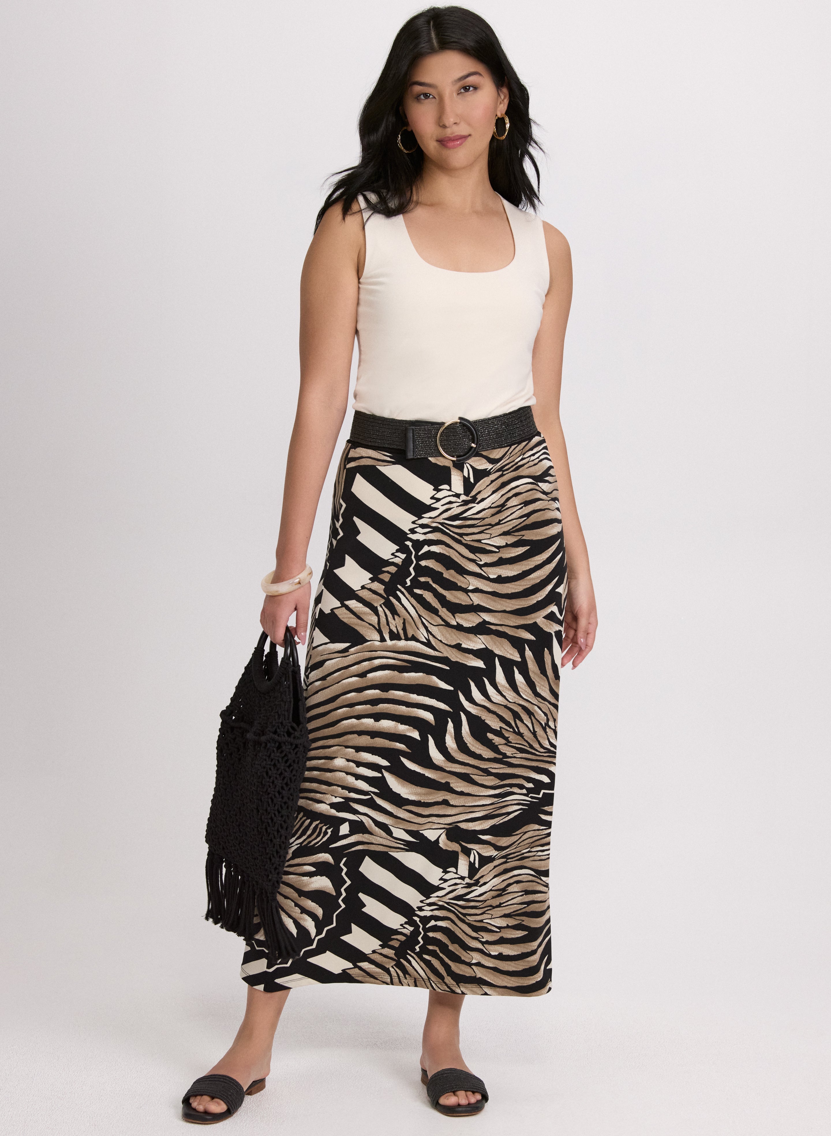 Abstract Maxi Skirt