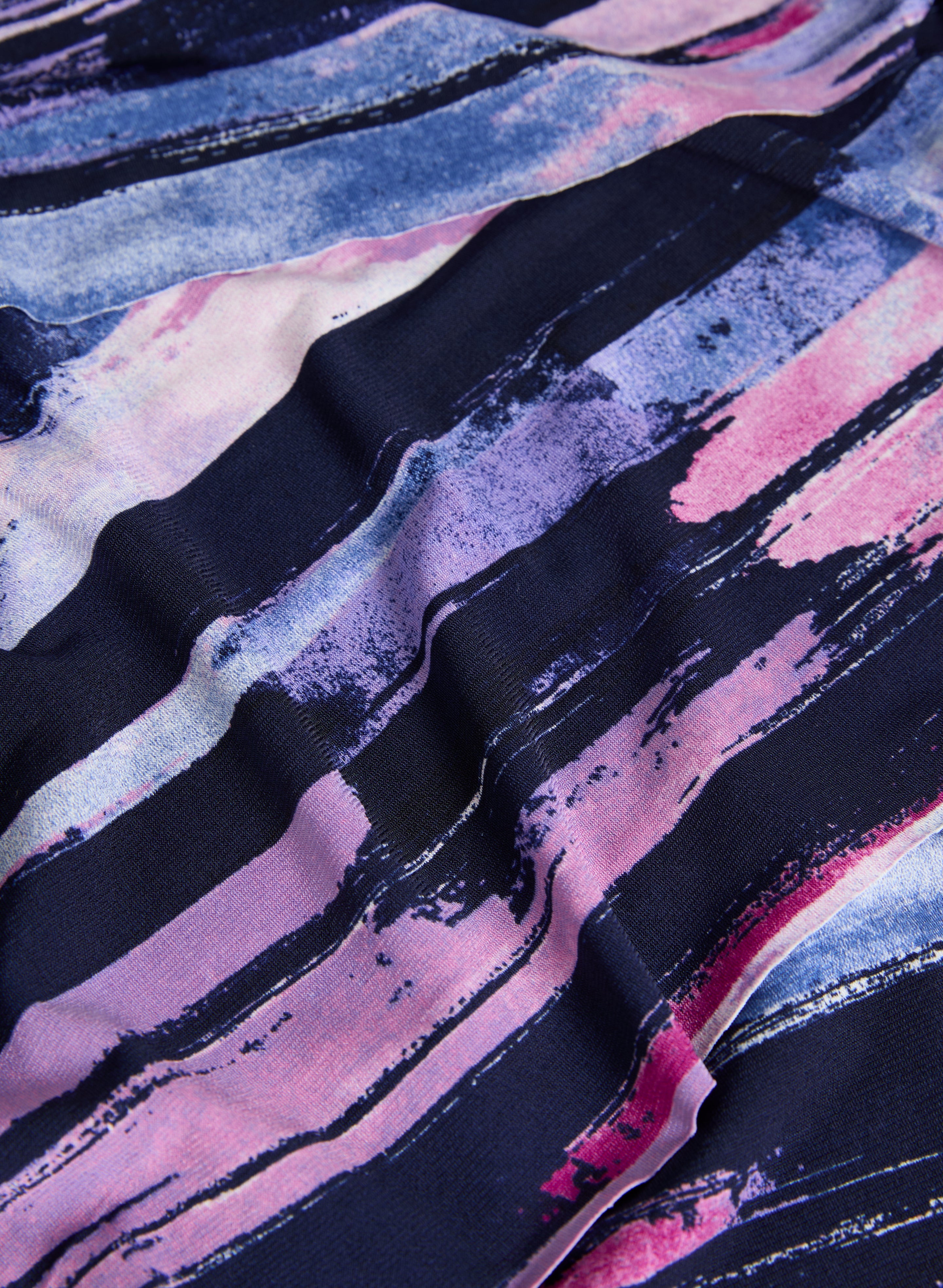 Abstract Stripe Print Dress