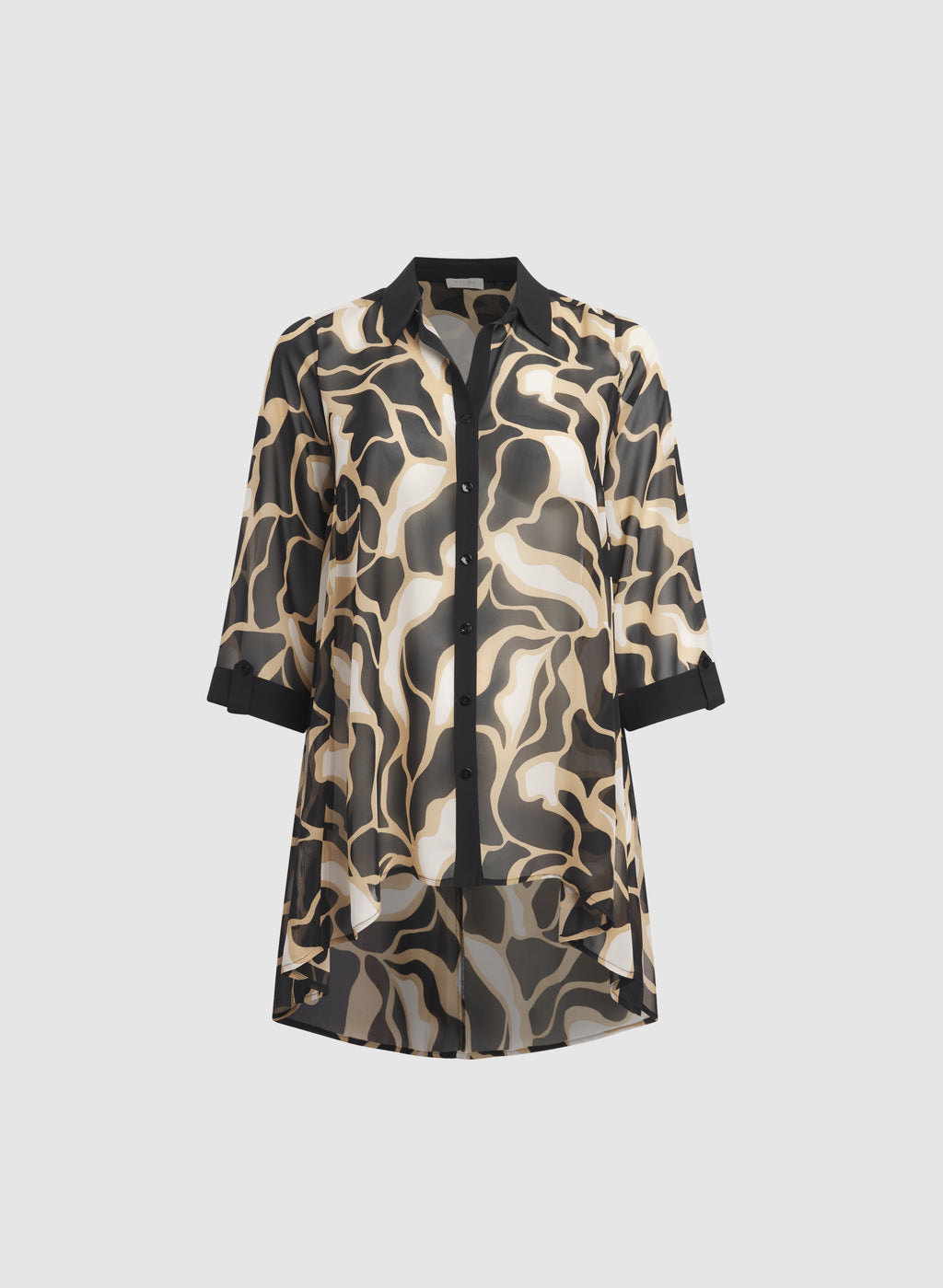 Abstract Chiffon Blouse