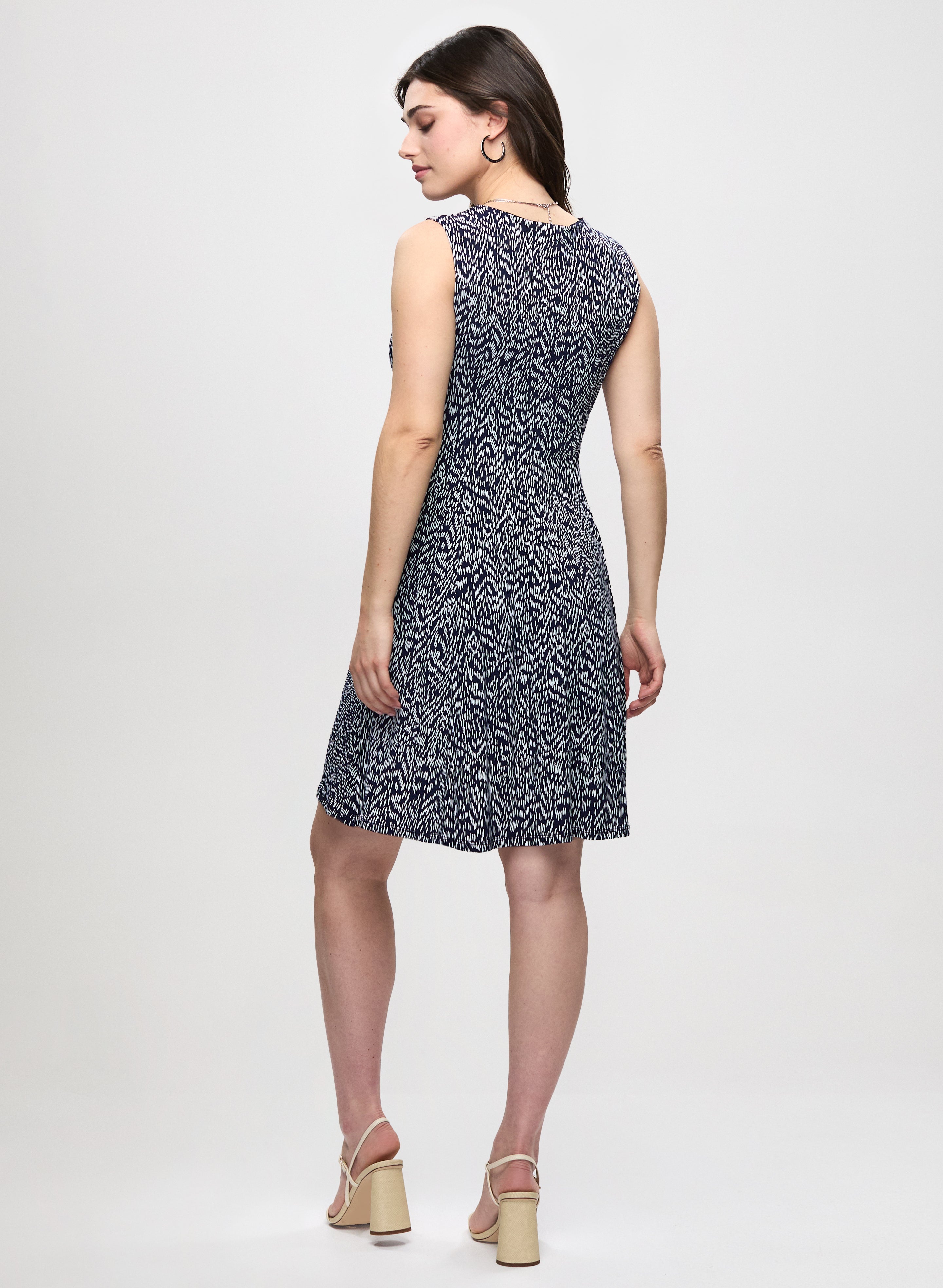 Abstract Motif Jersey Day Dress
