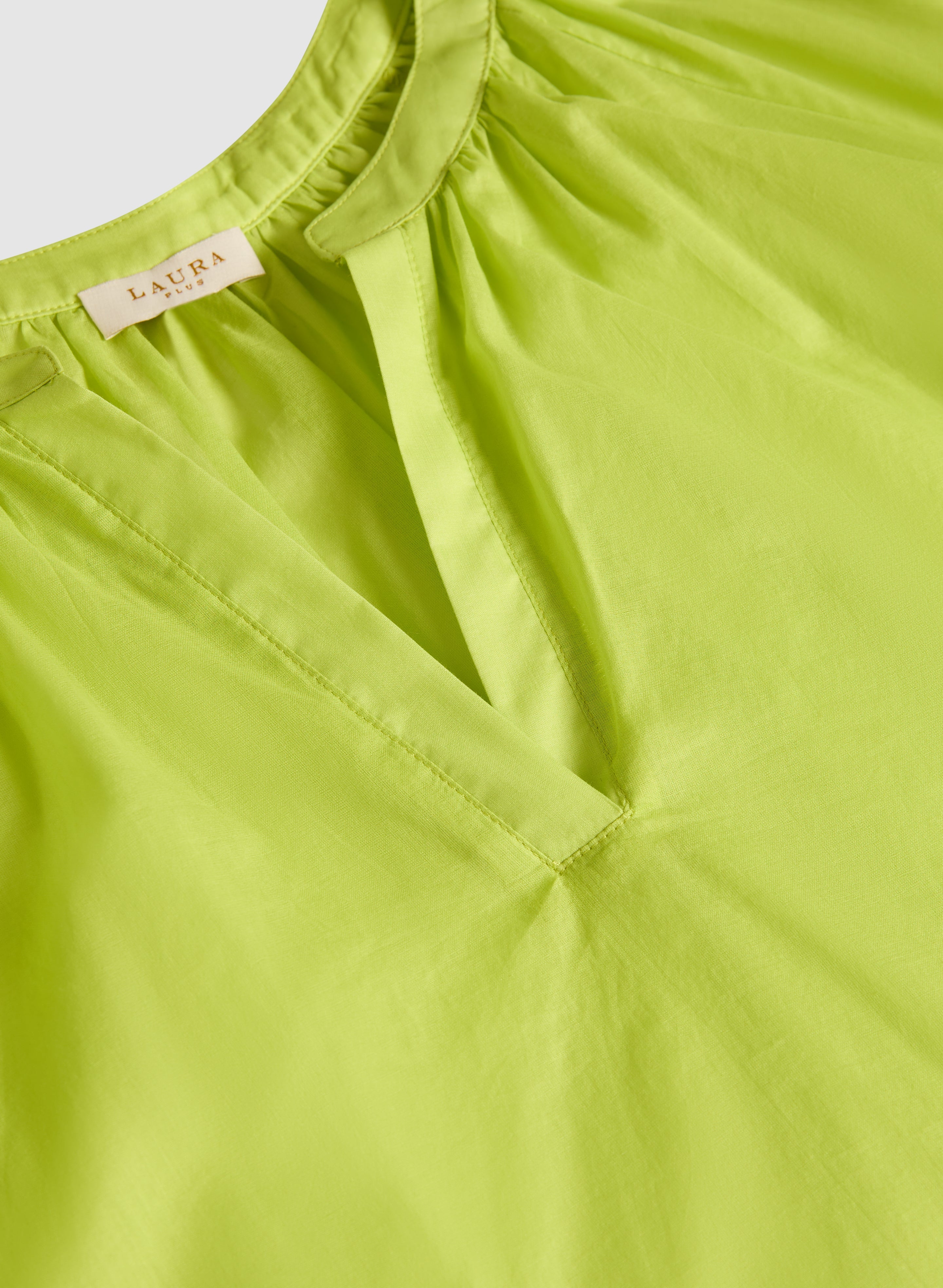 Cotton Split Neck Blouse