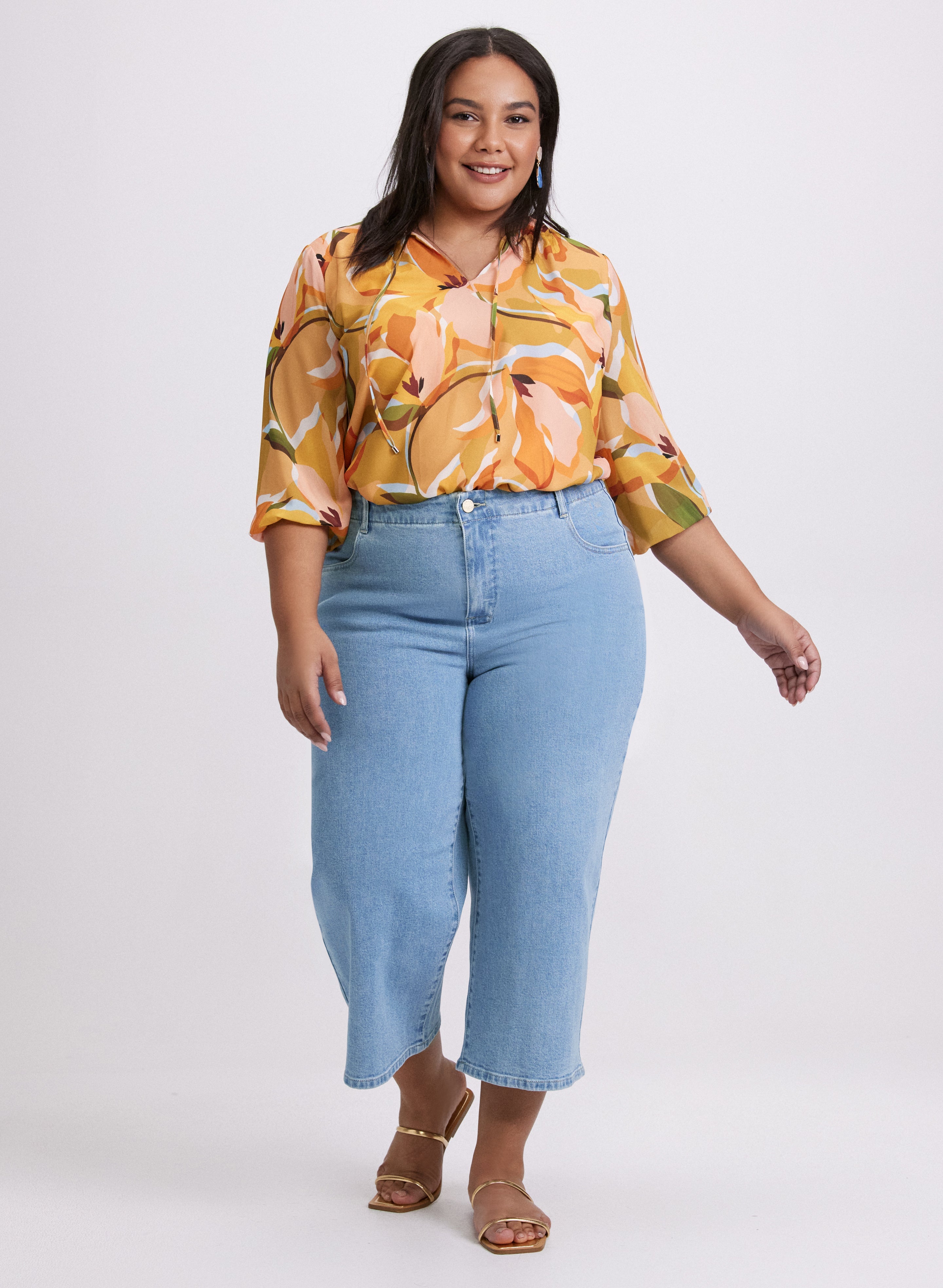 Cropped Wide-Leg Jeans