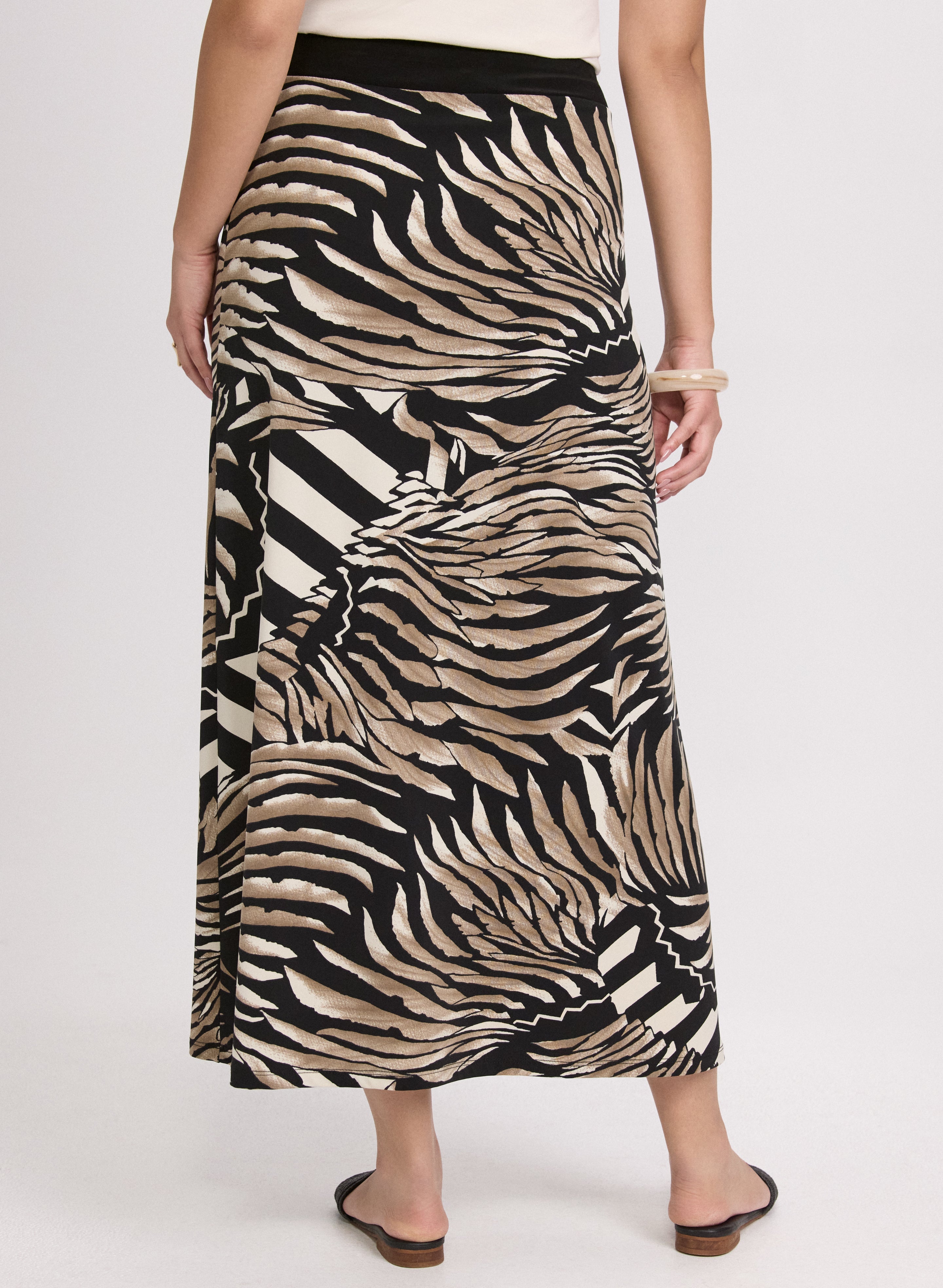 Abstract Maxi Skirt