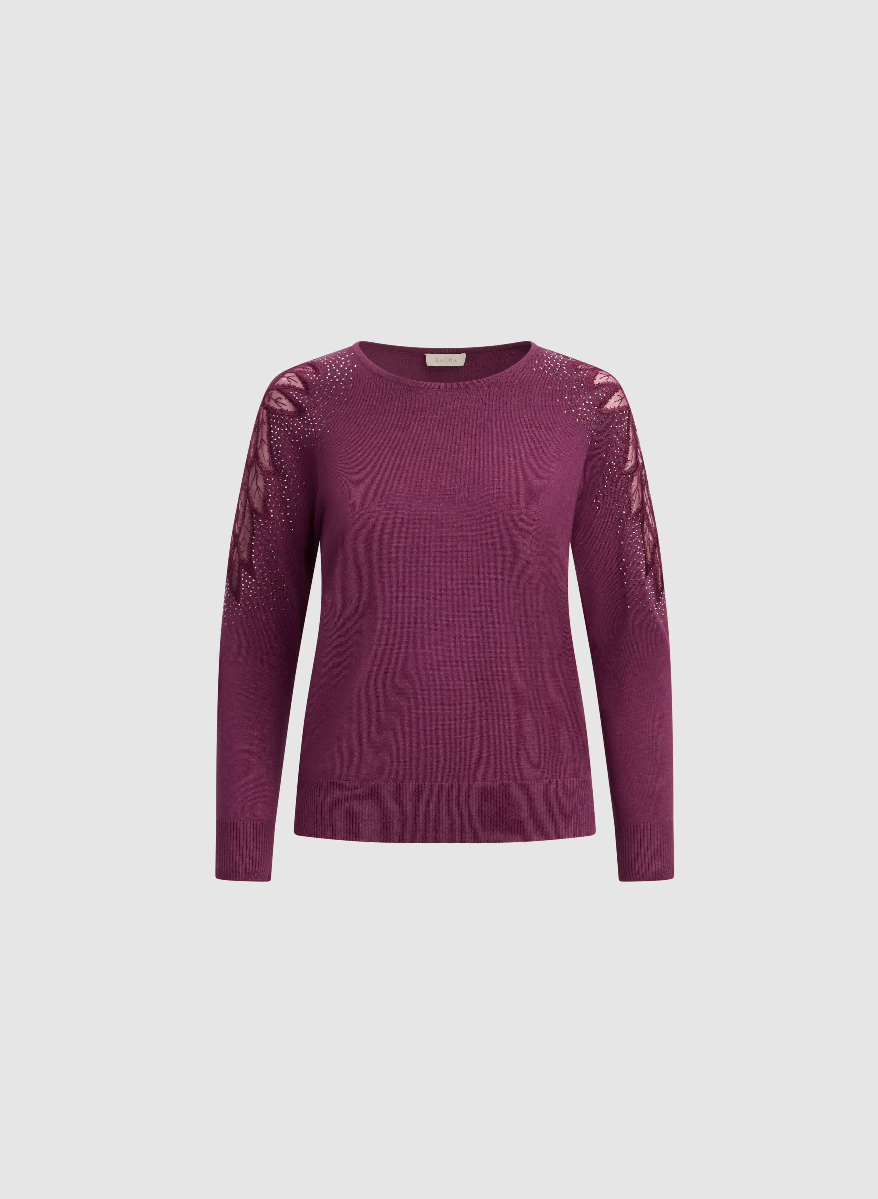 Cut-Out Foliage Sweater