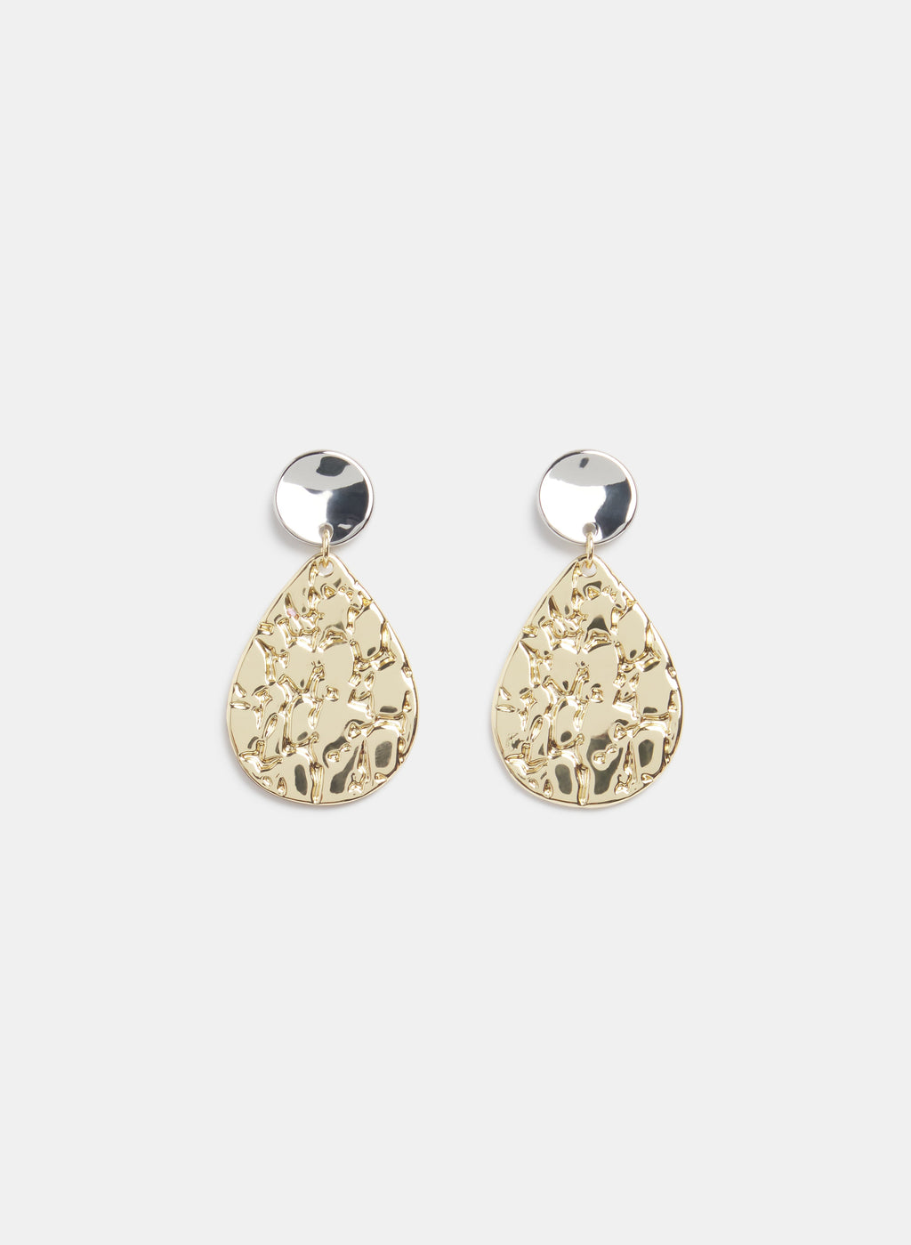 2-Toned Teardrop Earrings