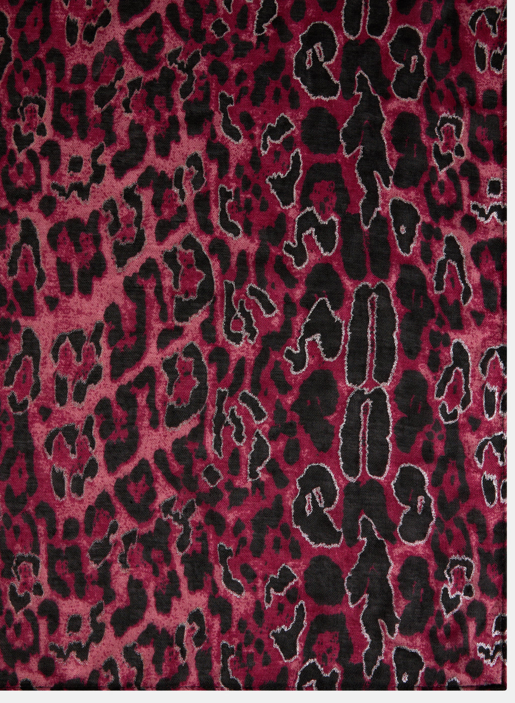Cheetah Print Fringe Detail Scarf