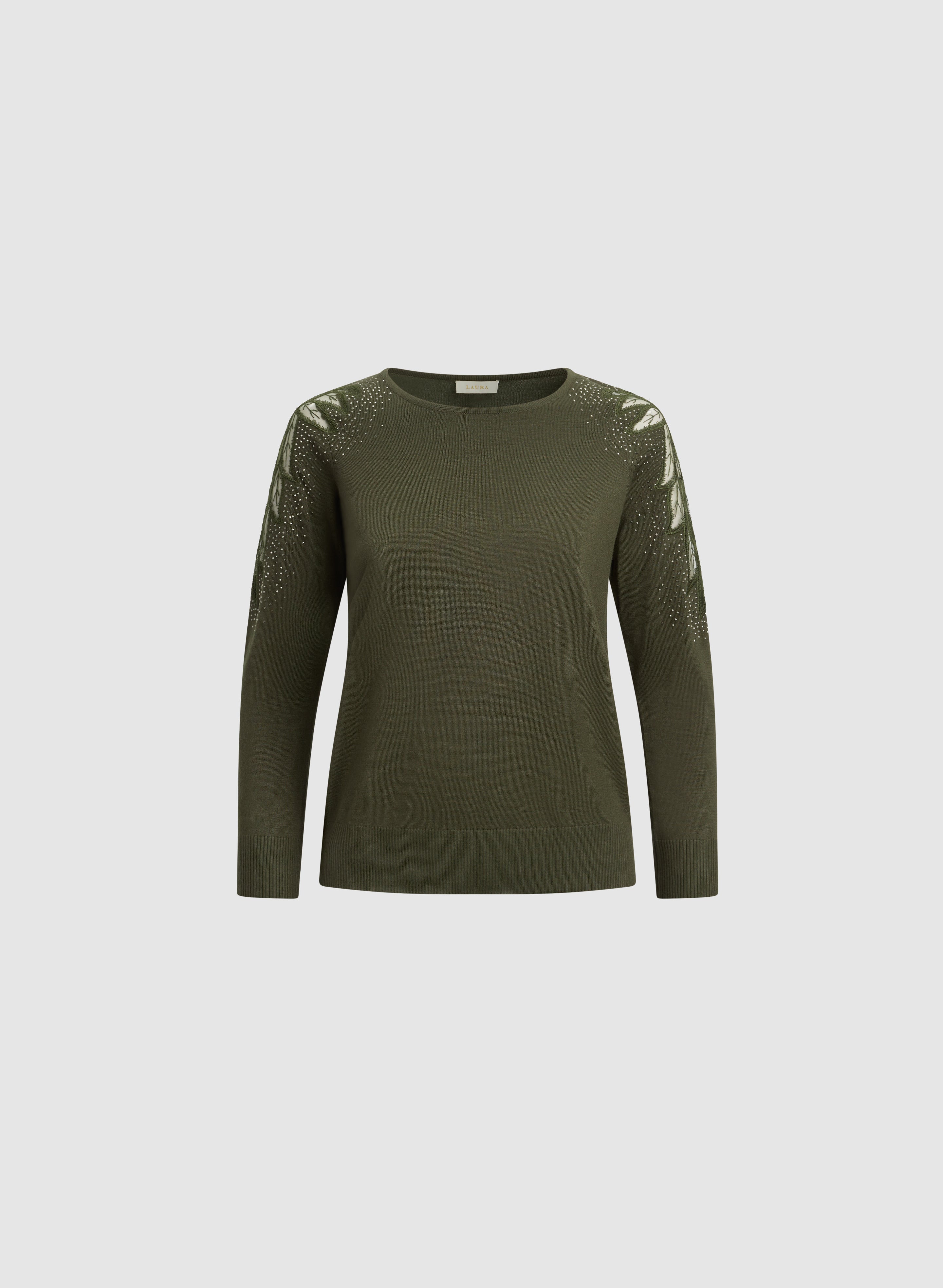 Cut-Out Foliage Sweater