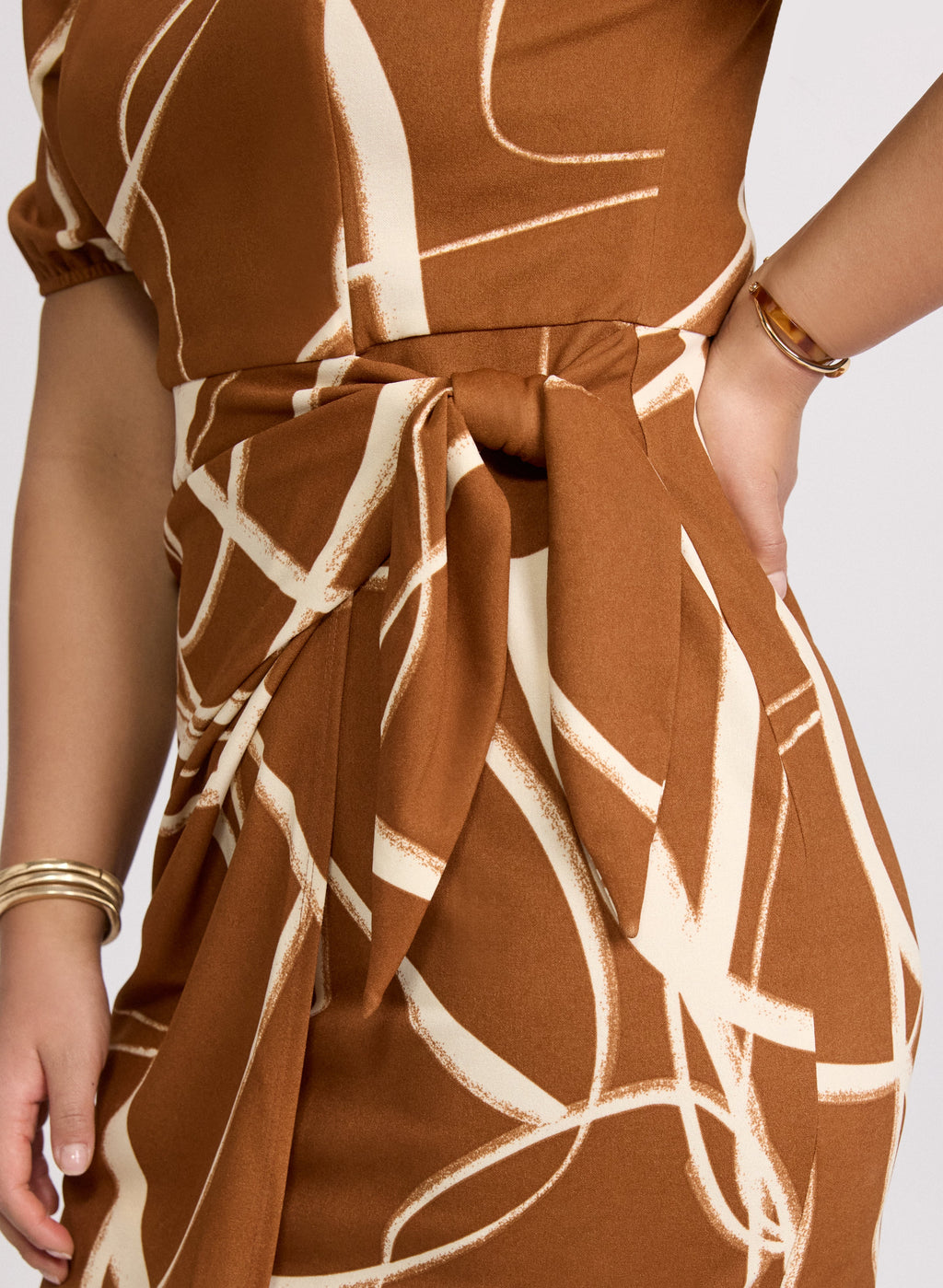 Abstract Self-Tie Dress