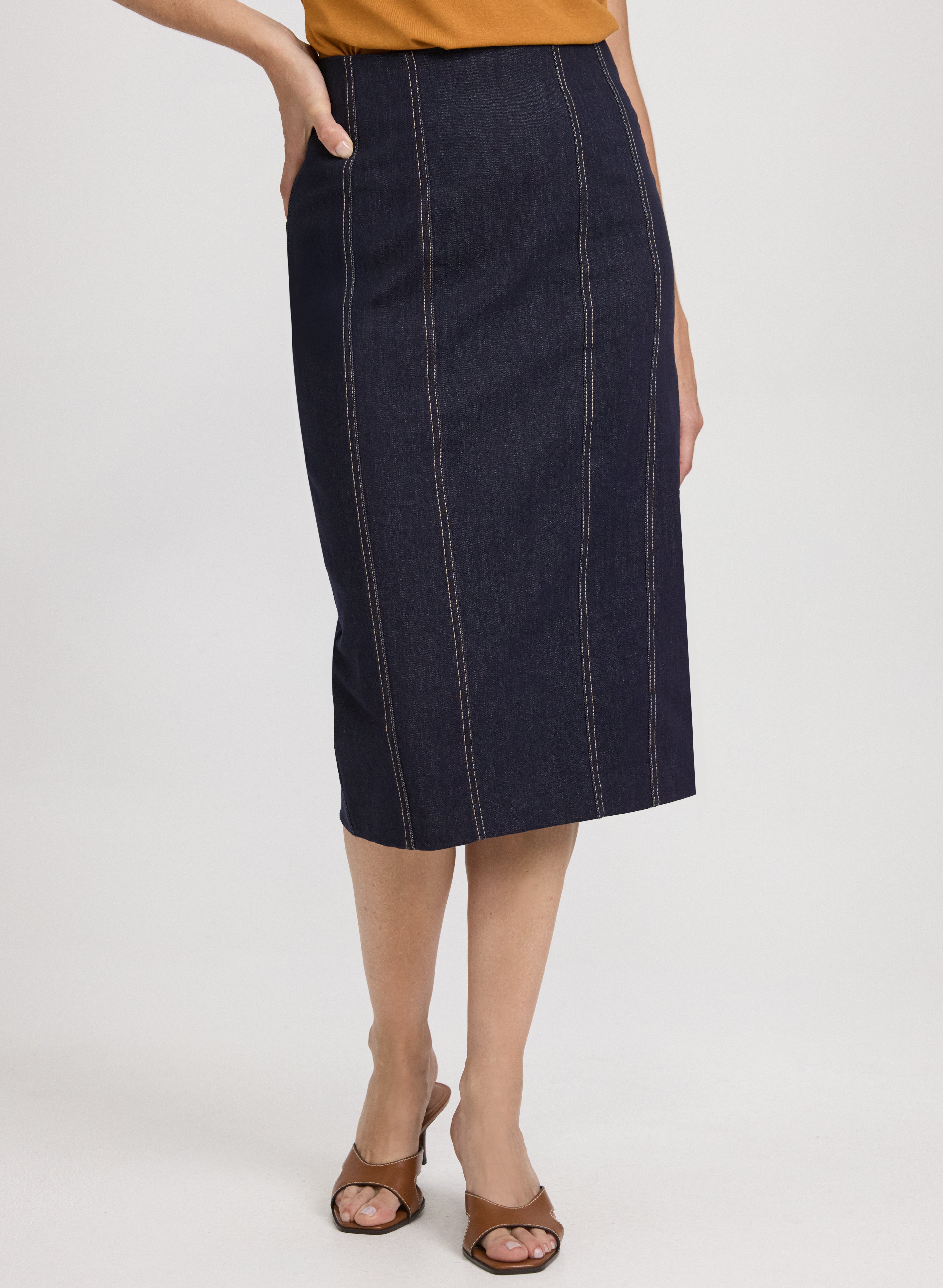 Denim Pencil Skirt