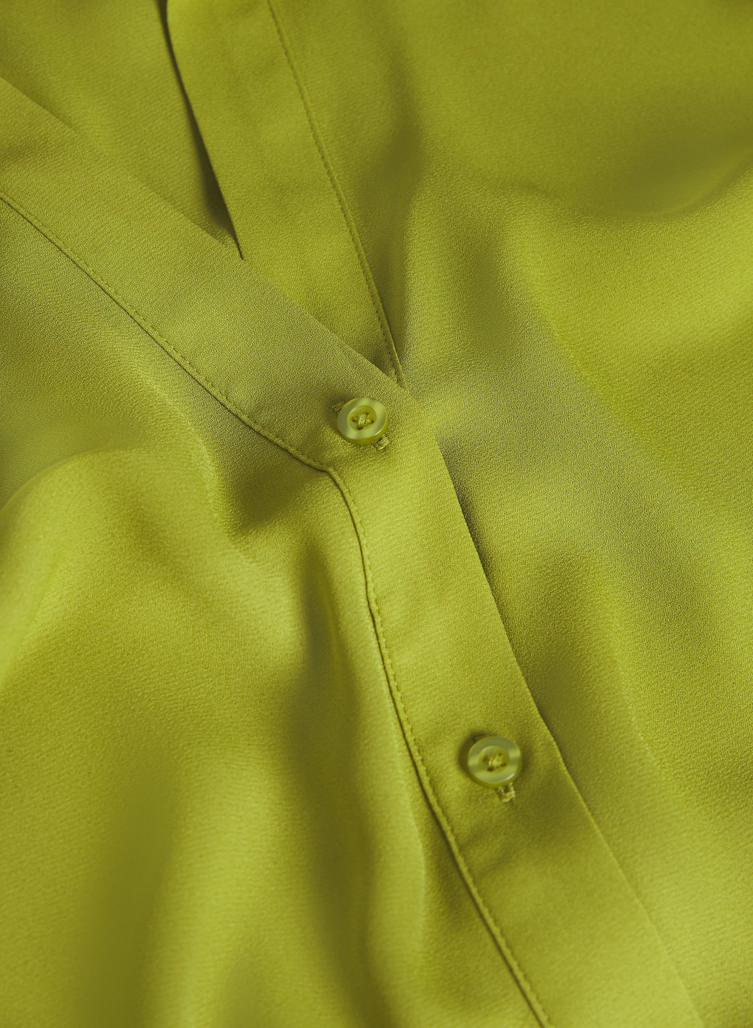 Crepe Button-Down Blouse