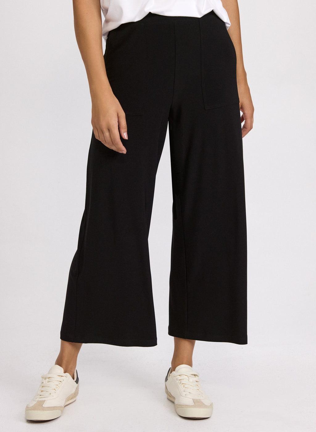 Cropped Pull-On Pants