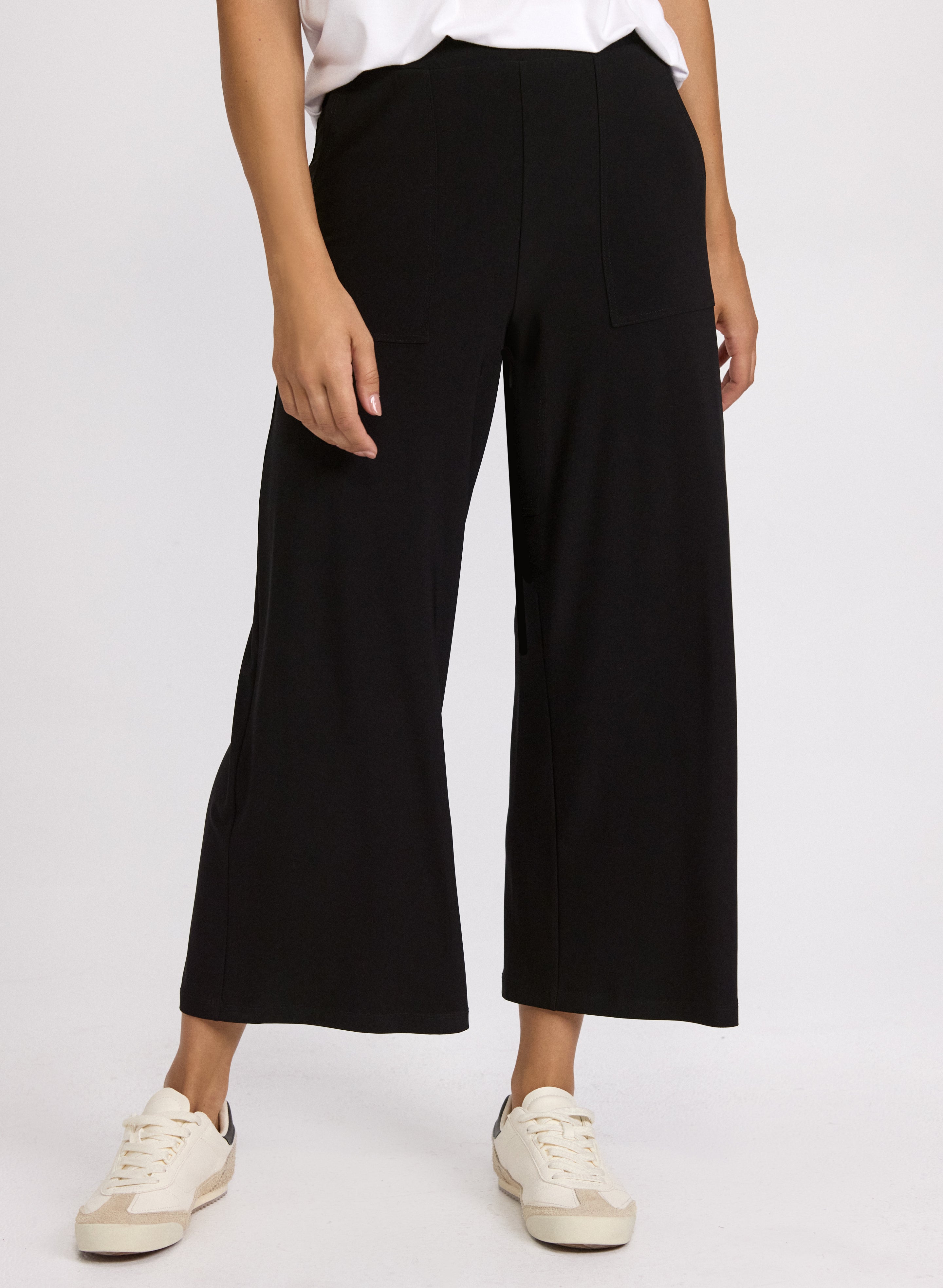 Cropped Pull-On Pants