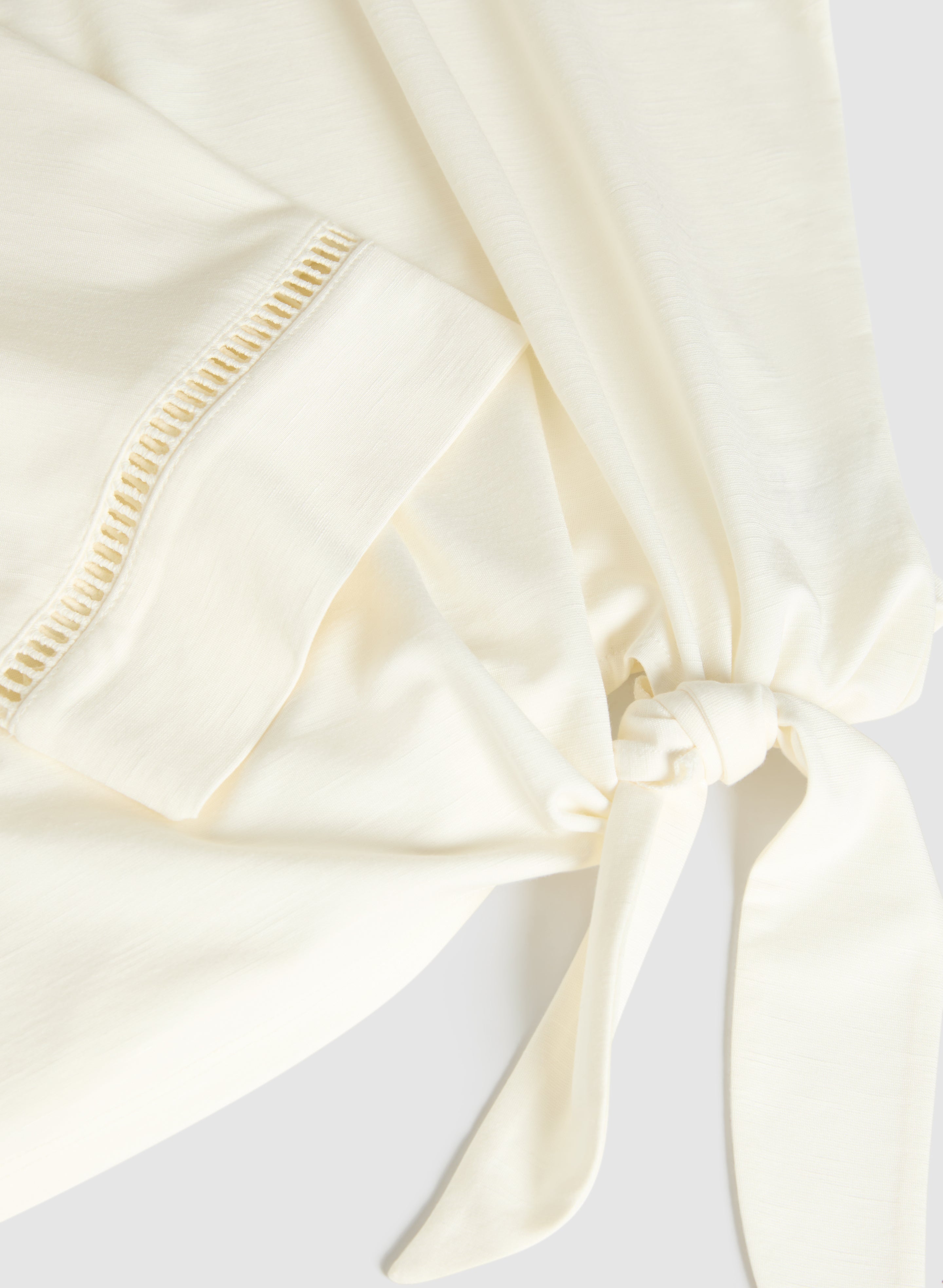 3/4 Sleeve Openwork Top