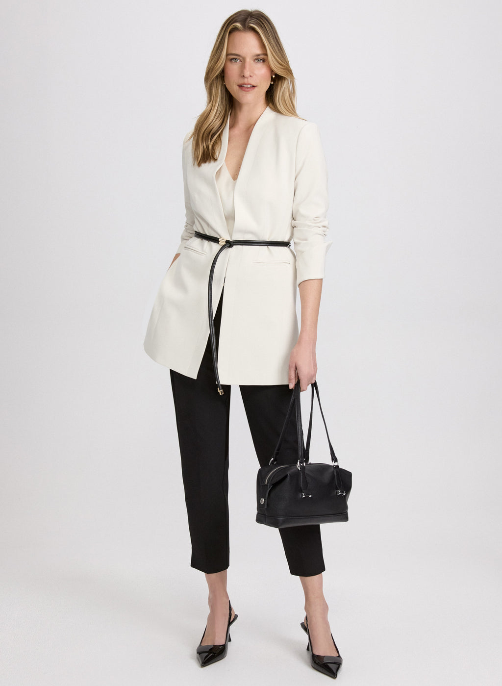 Belted Longline Blazer
