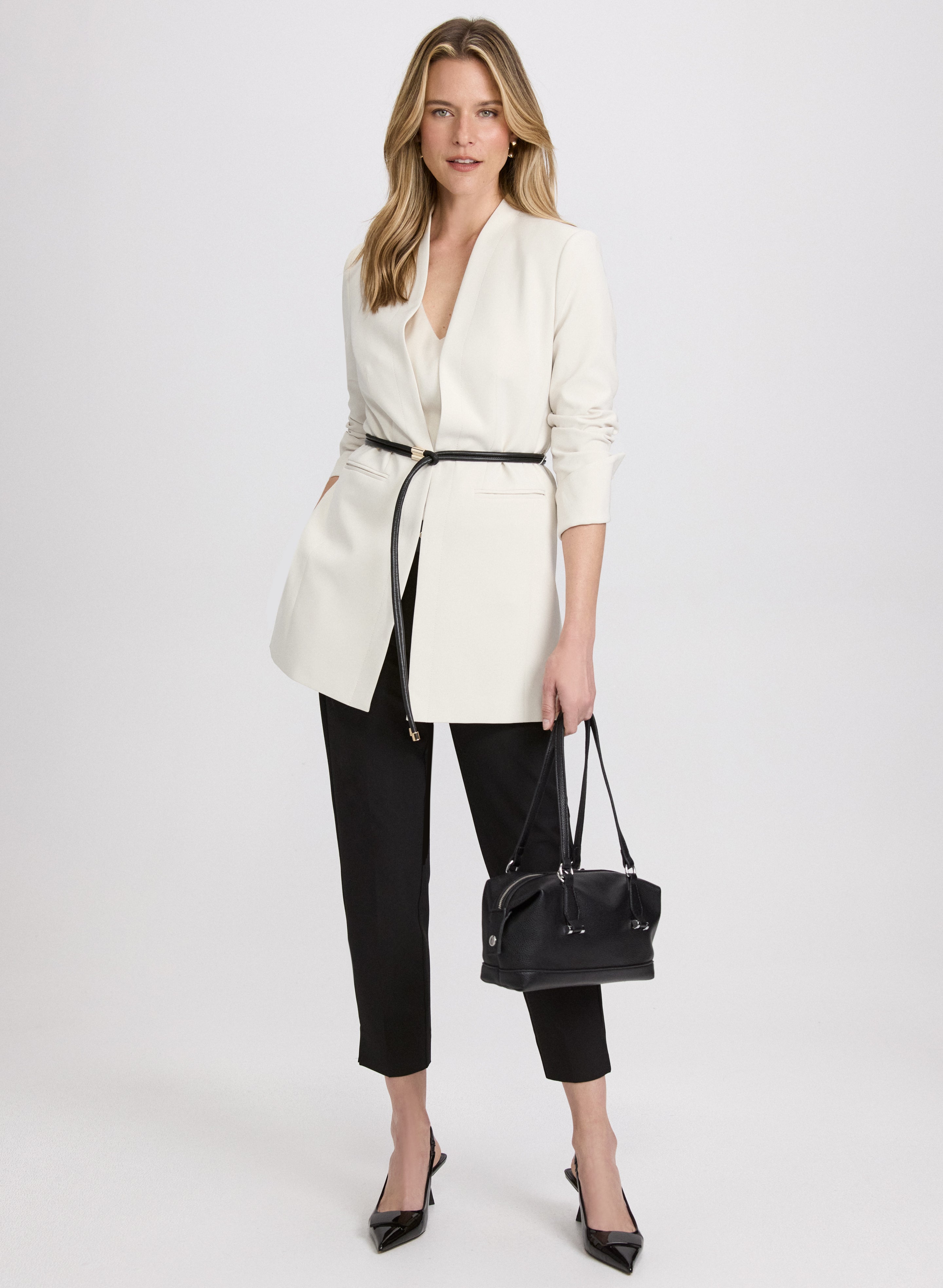 Belted Longline Blazer