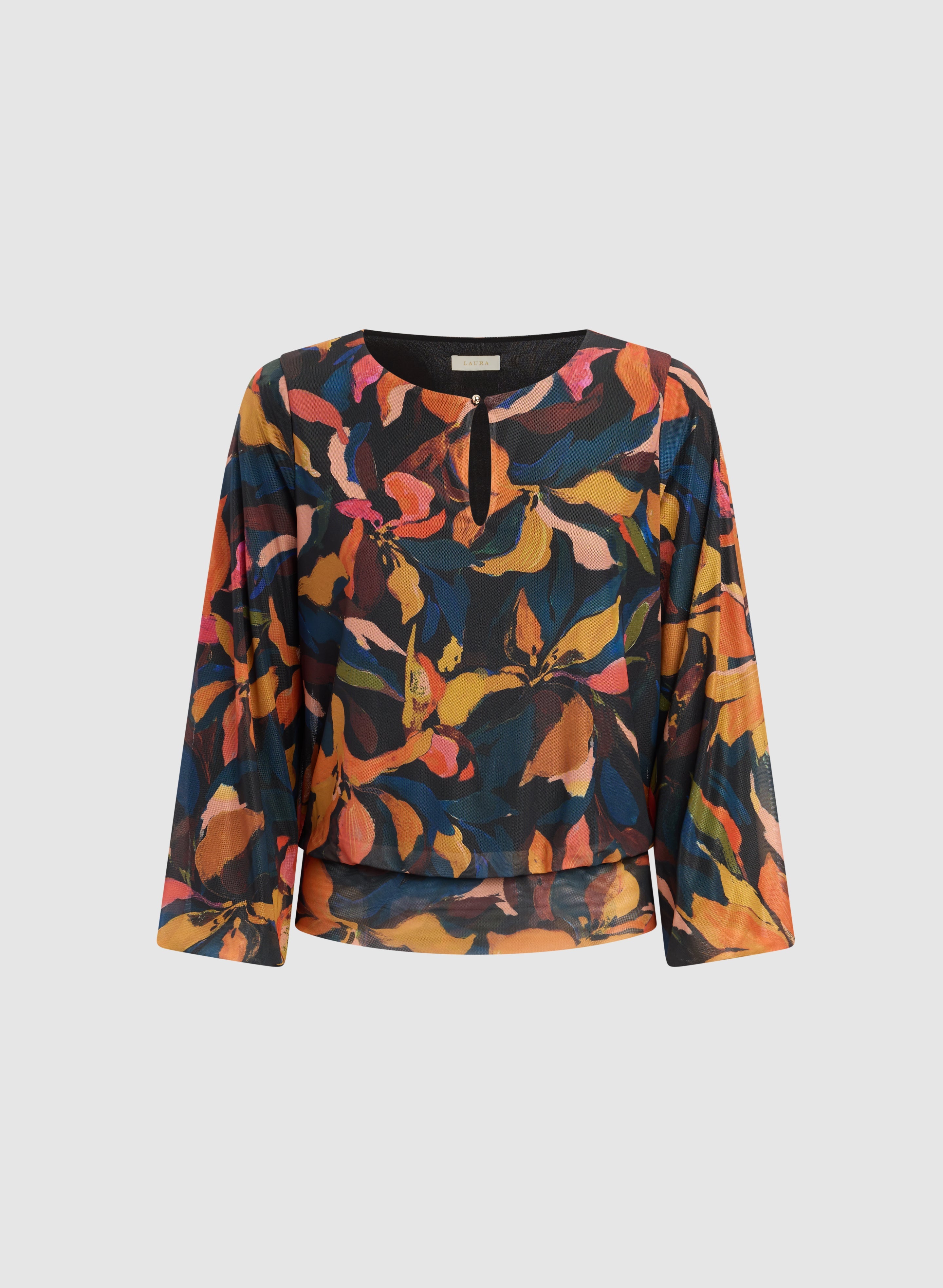 Abstract Floral Blouse