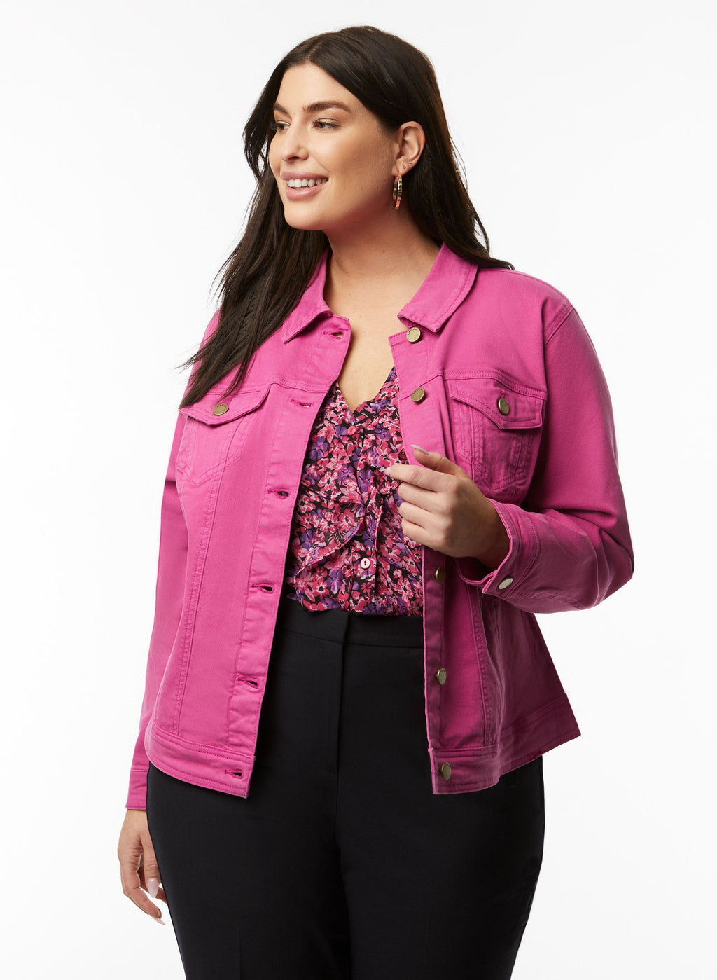 Button Detail Denim Jacket