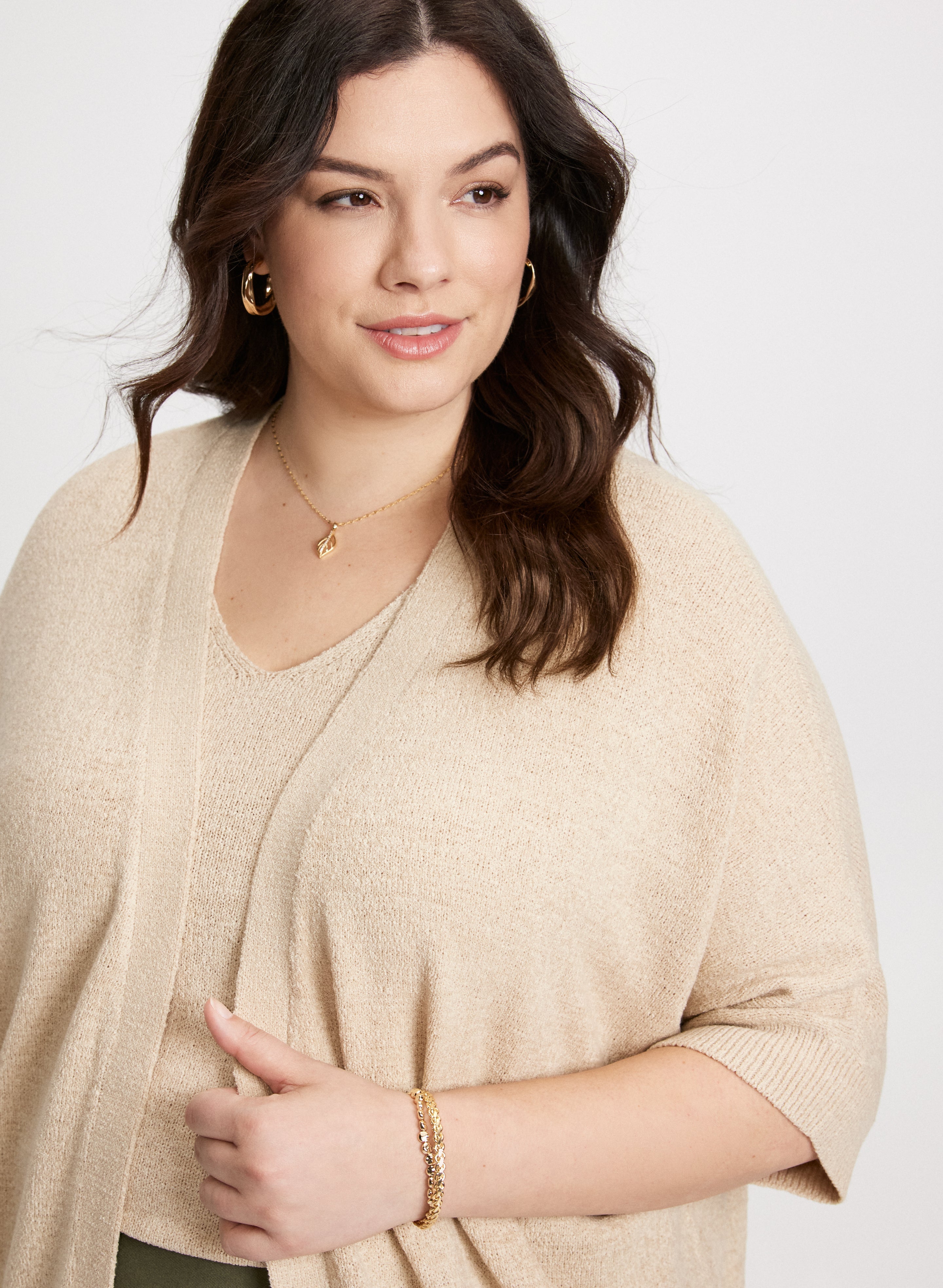 3/4 Sleeve Knit Cardigan