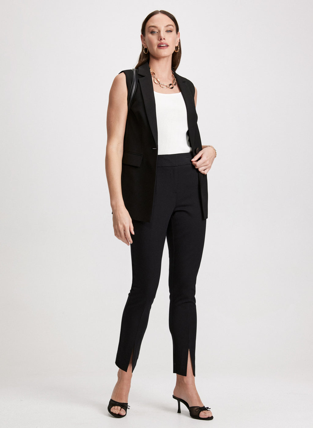 City Fit Front Slit Pants