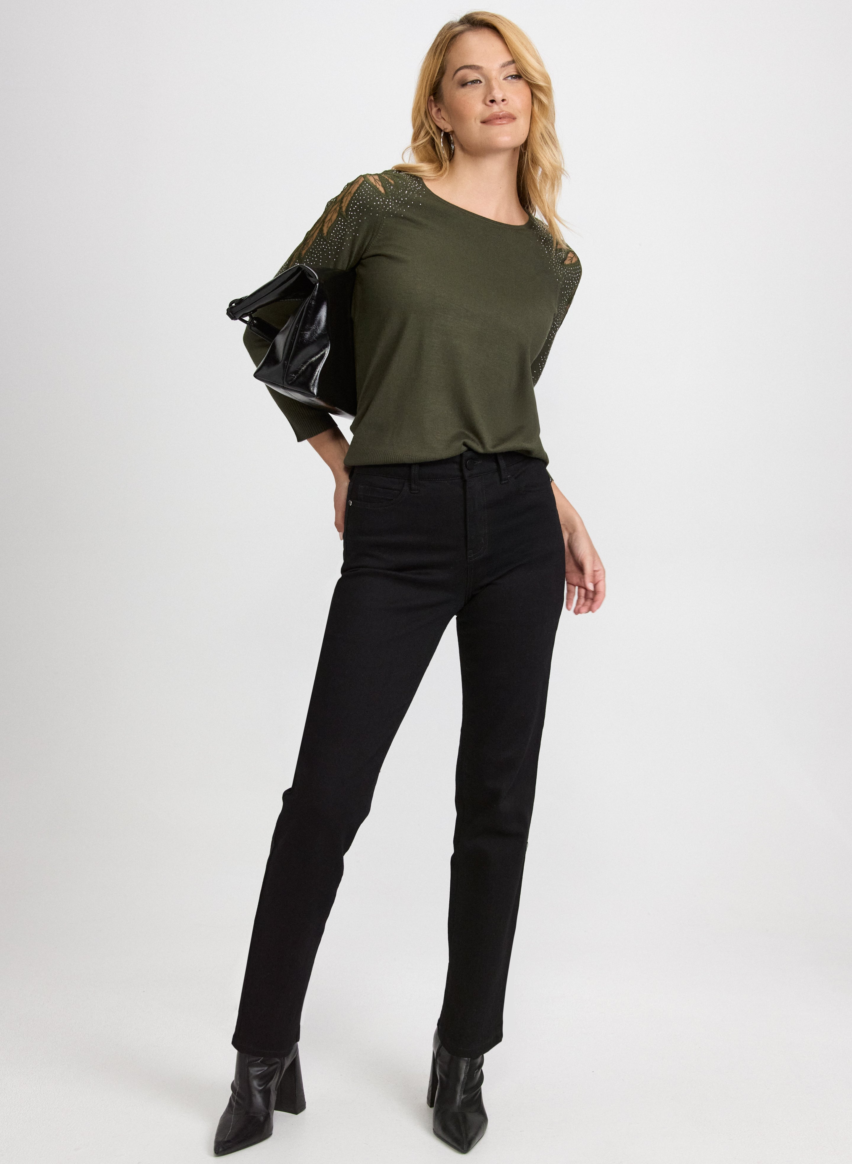 Cut-Out Foliage Sweater