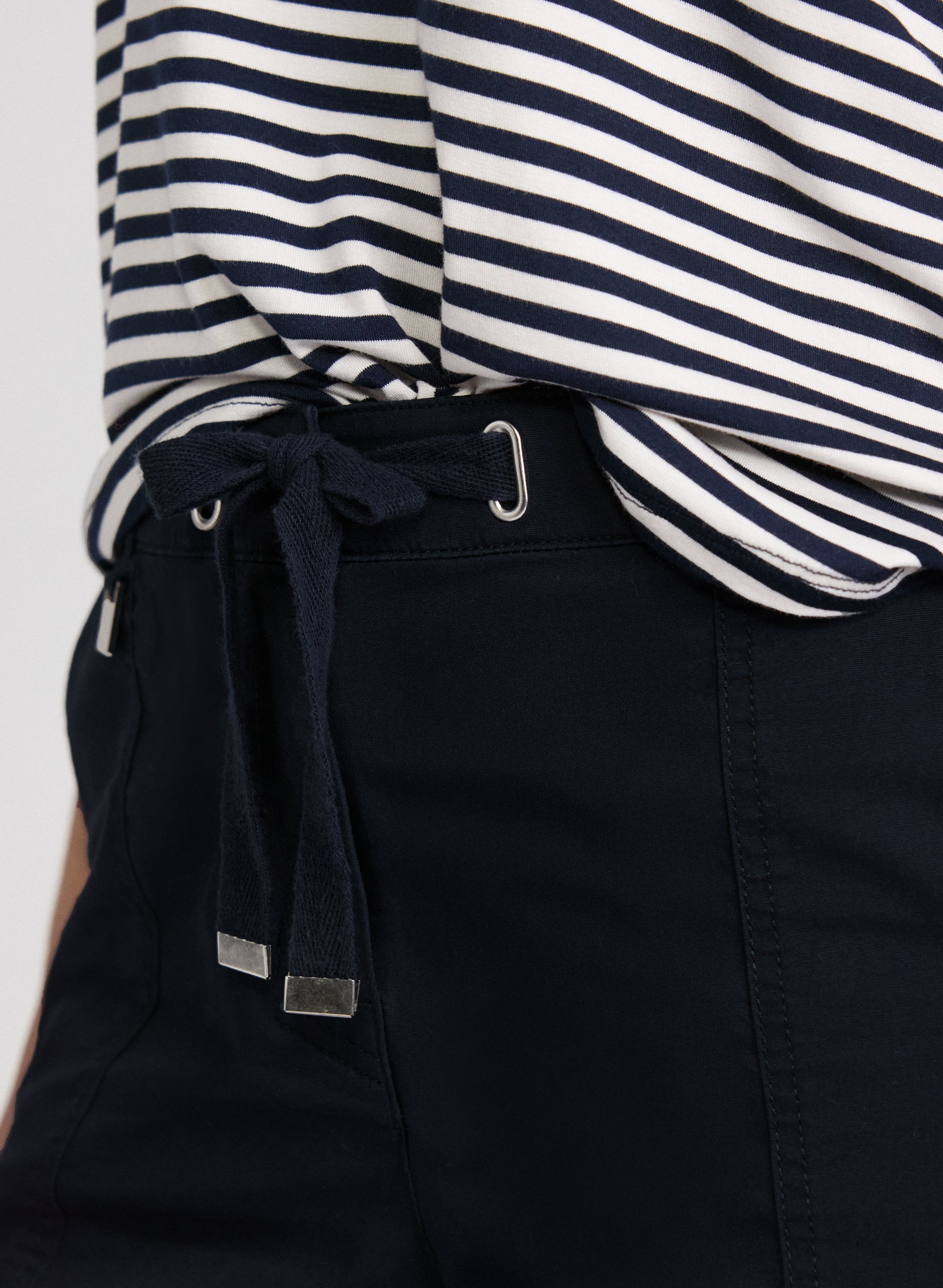 Cotton-Blend Drawstring Shorts