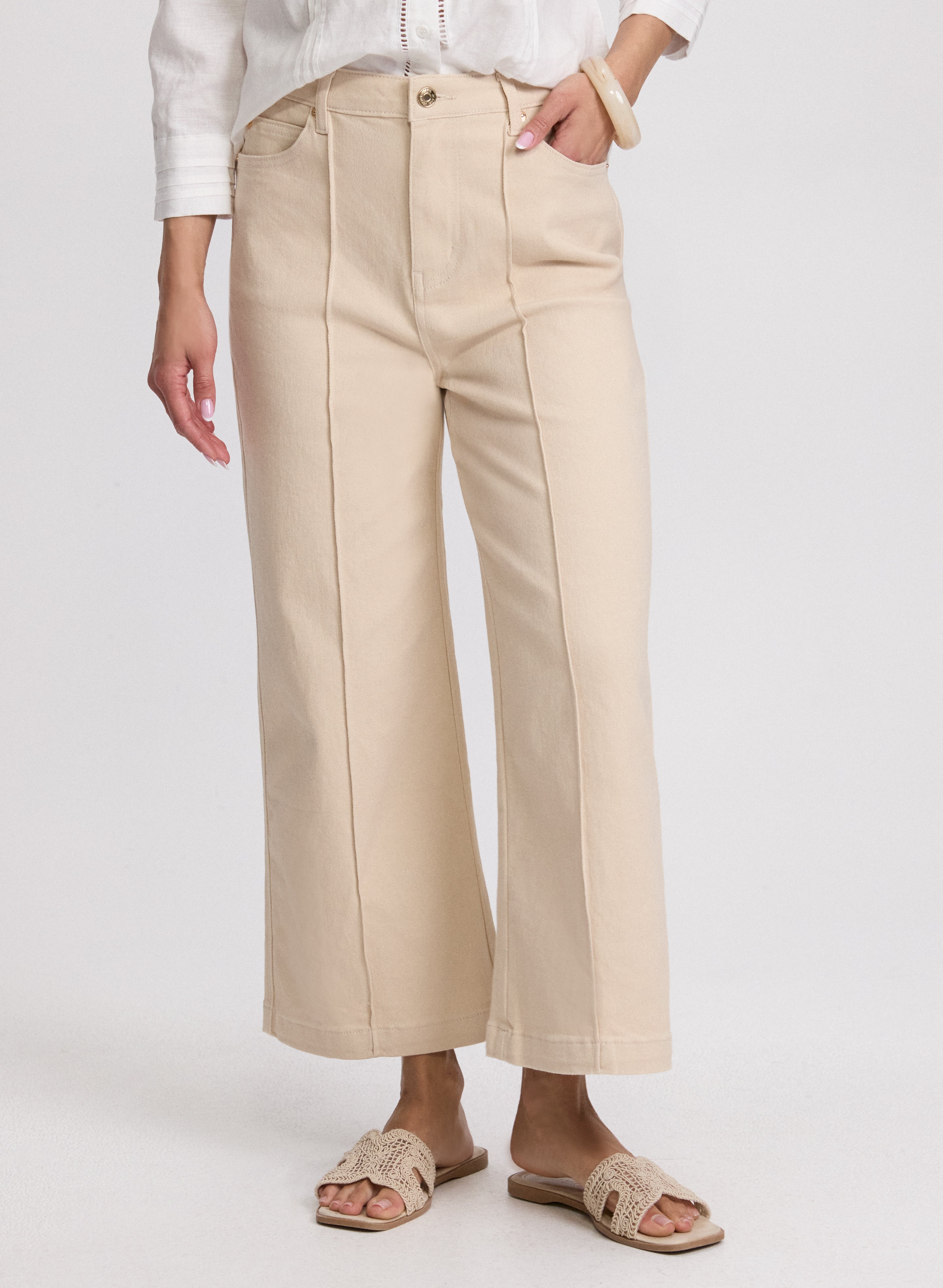 Cropped Flare-Leg Jeans