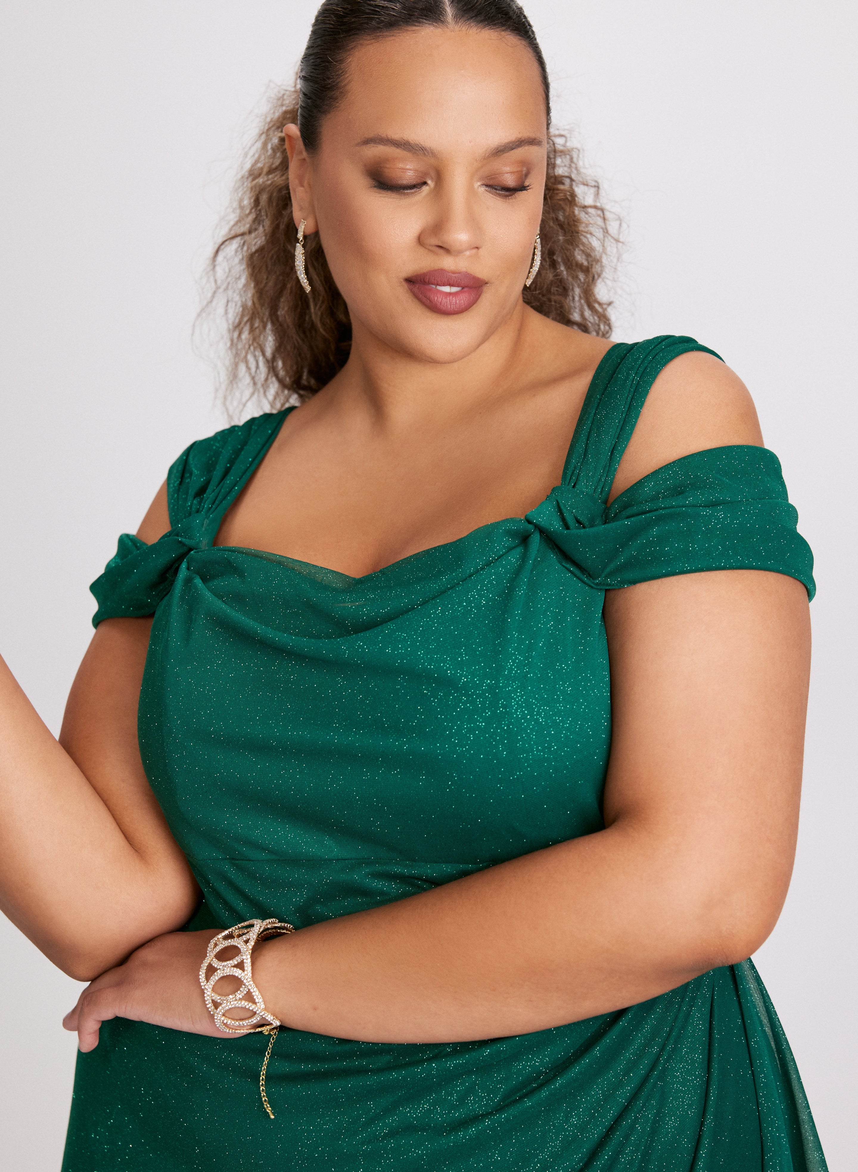 Cold Shoulder Empire Waist Dress