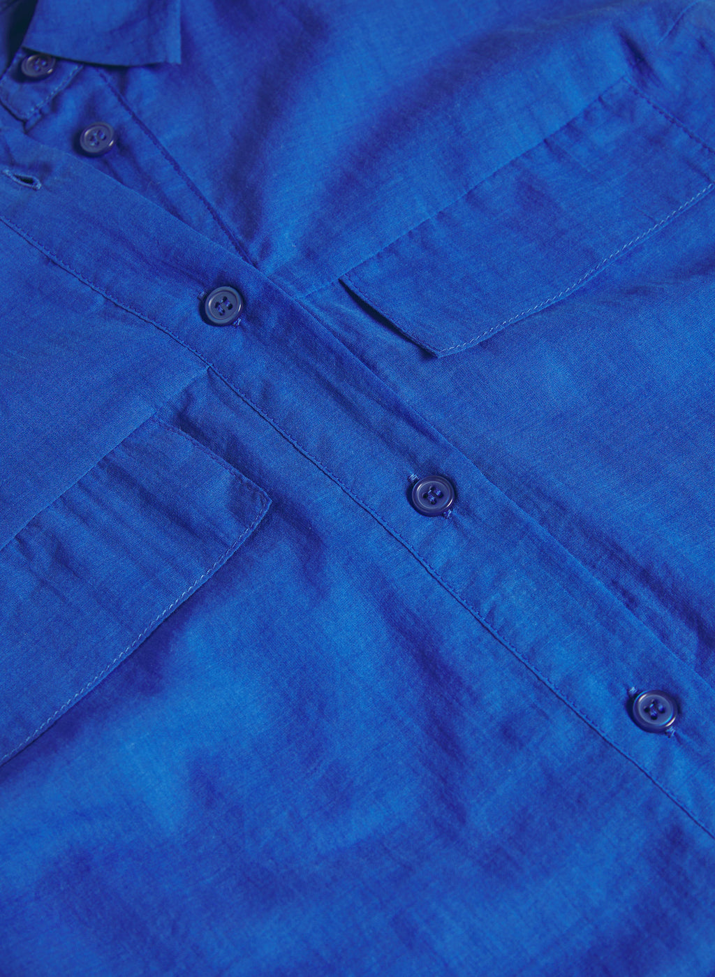 Button-Down Cotton Voile Blouse