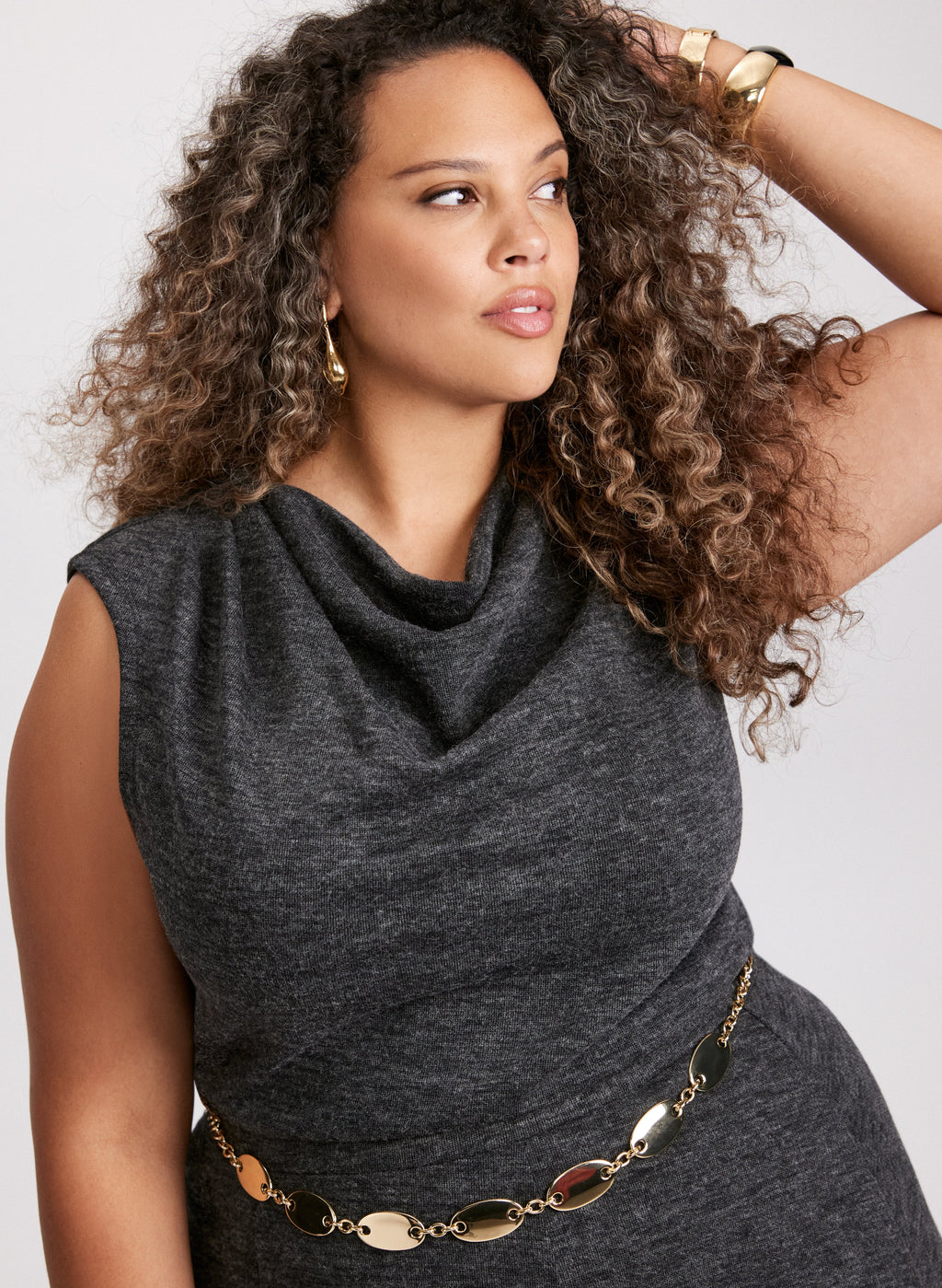 Cowl Neck Sleeveless Sweater