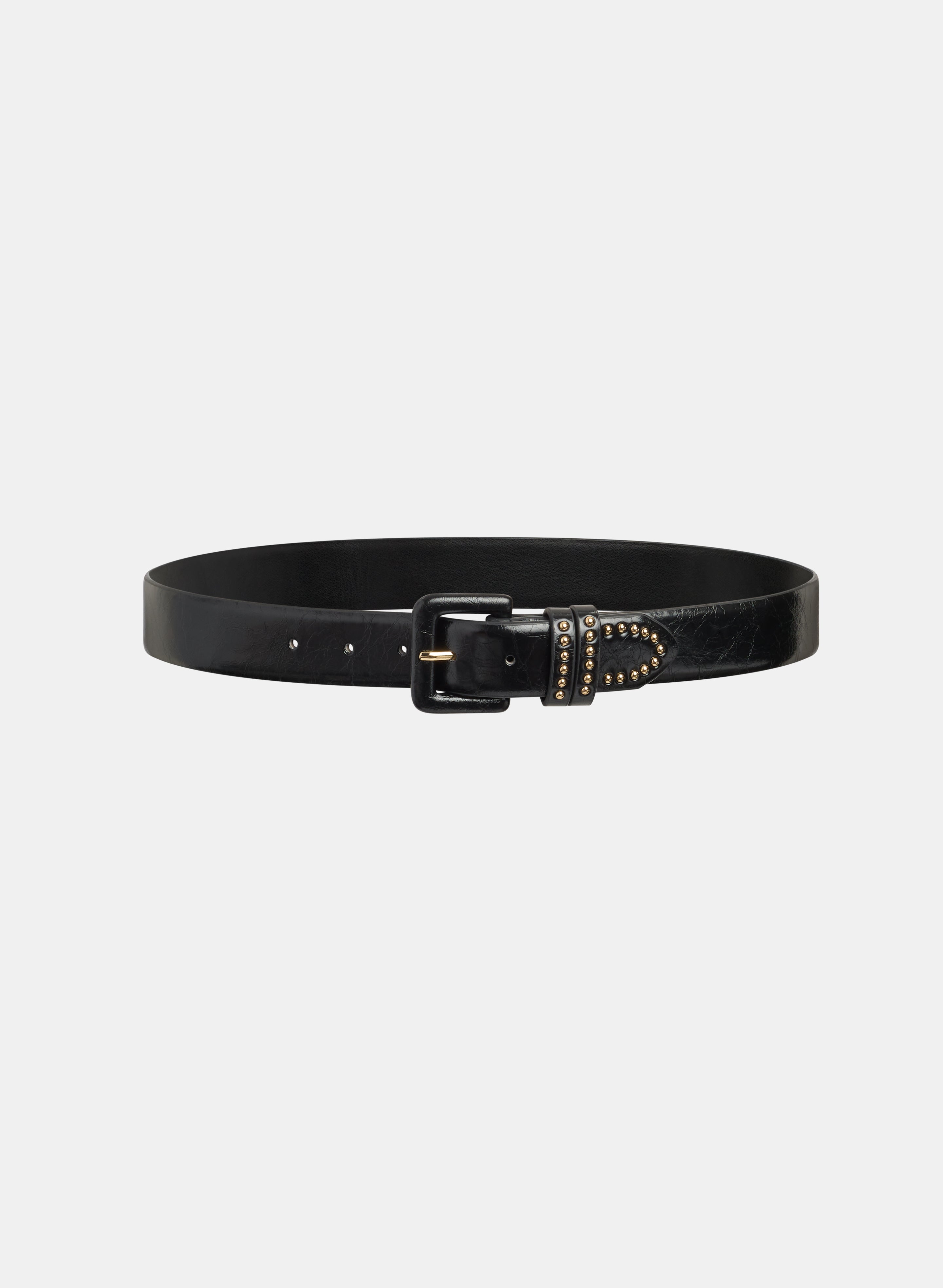 Crinkled Vegan Leather Belt