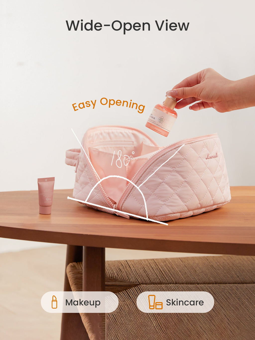 2Pcs Travel Makeup Bag