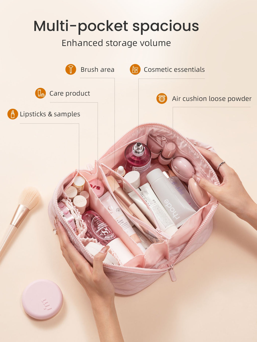 2Pcs Travel Makeup Bag