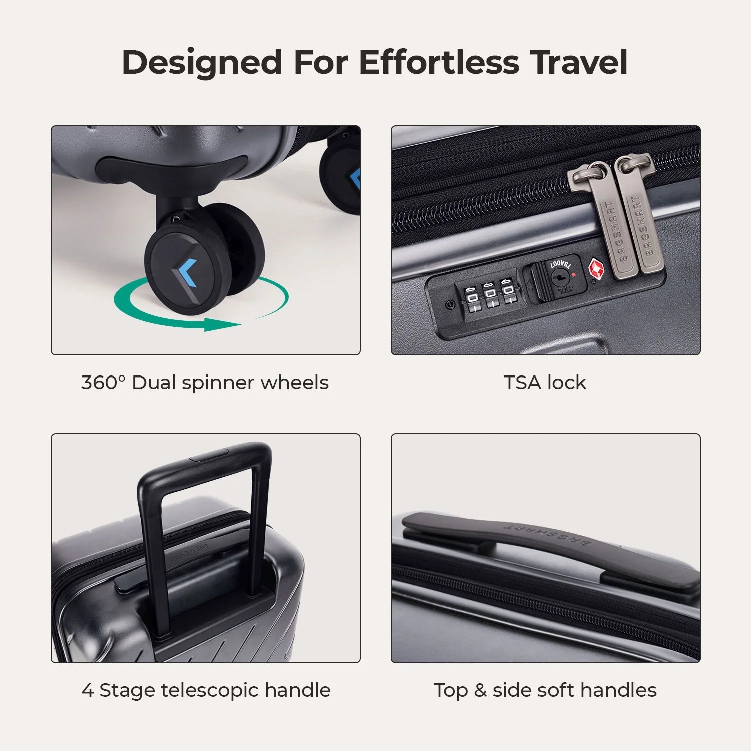 Daren 16-20 Inch Lightweight Hardside Carry-On Suitcase